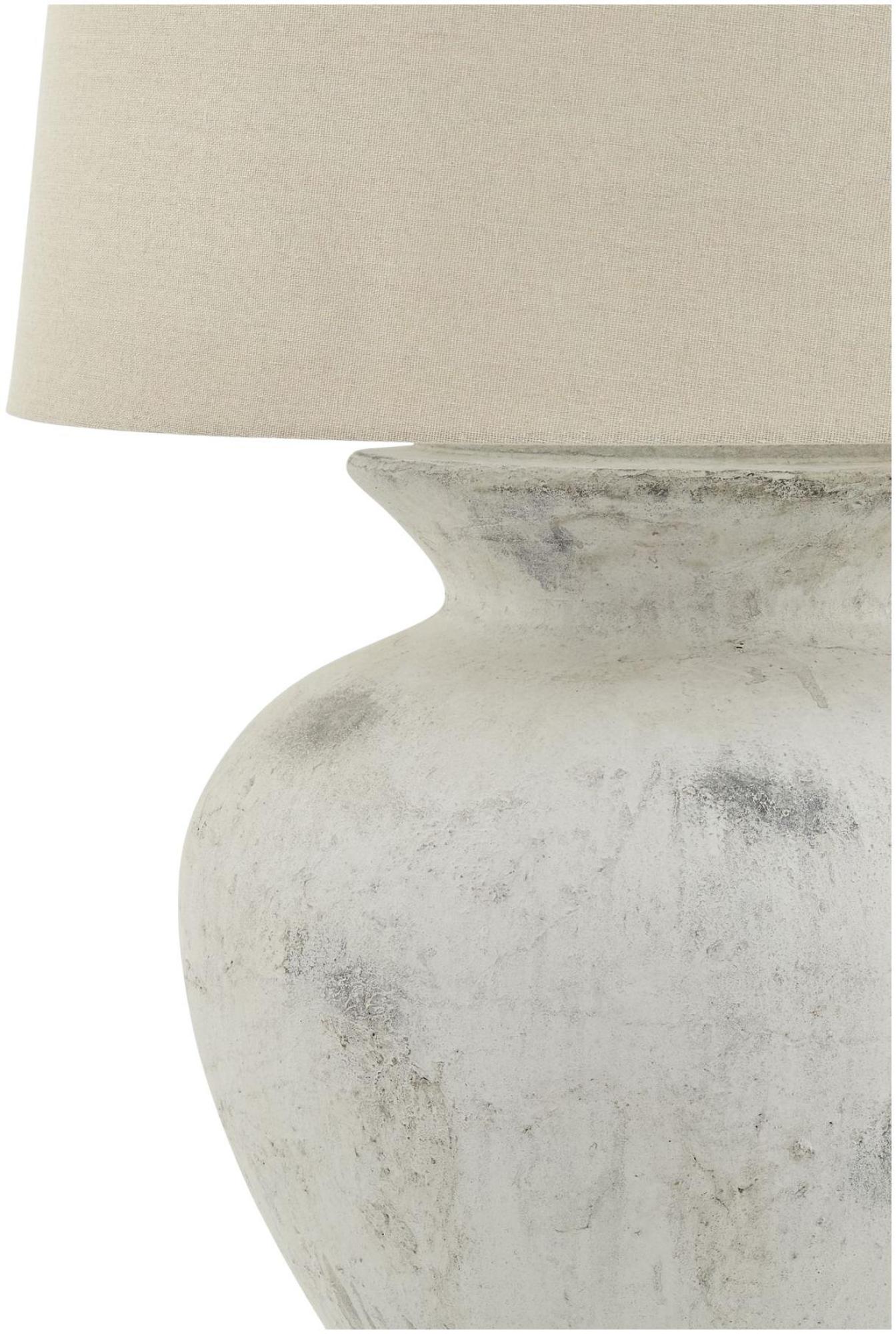 Product photograph of Alabama White And Grey Ceramic Antique Lamp from Choice Furniture Superstore.