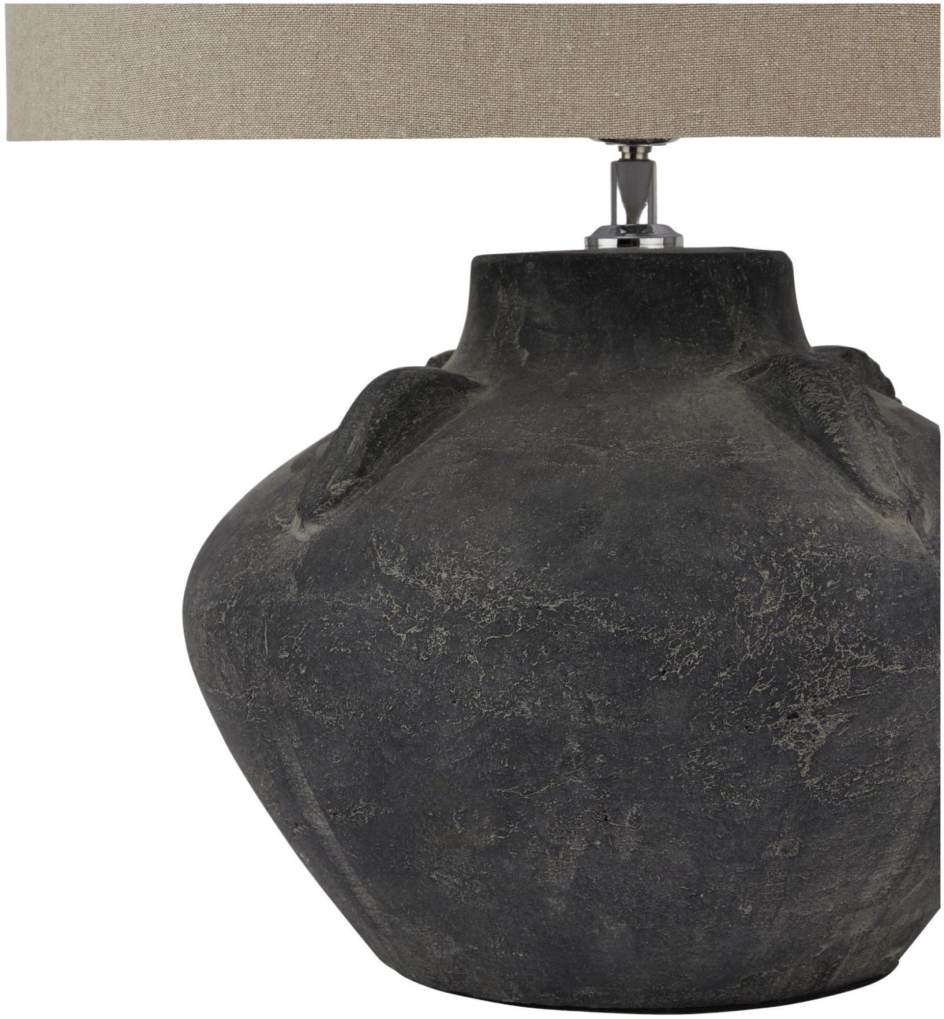 Product photograph of Ariston Grey Ceramic Lekanis Lamp from Choice Furniture Superstore.