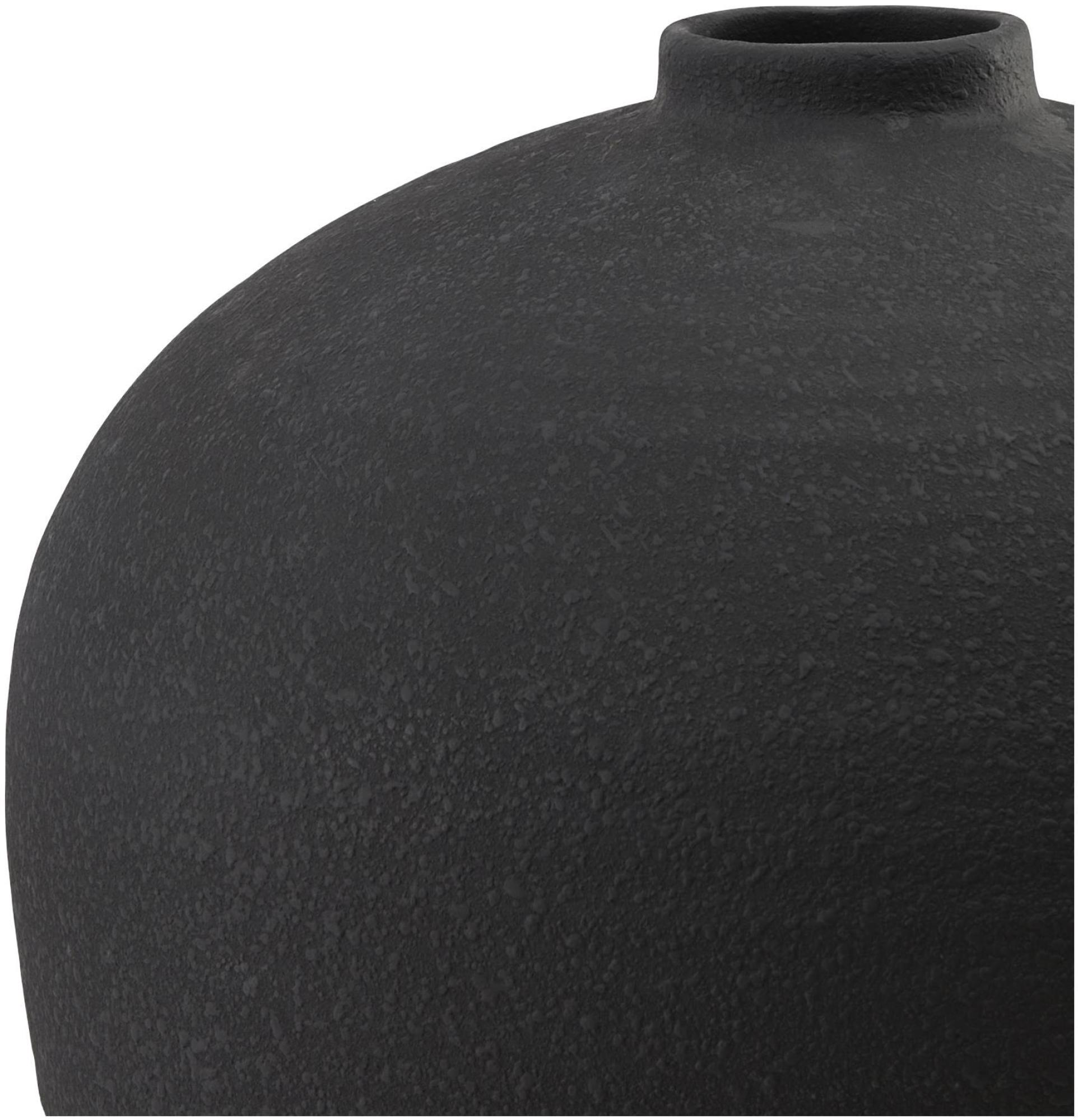 Product photograph of Matt Black Ceramic Tall Astral Vase from Choice Furniture Superstore.