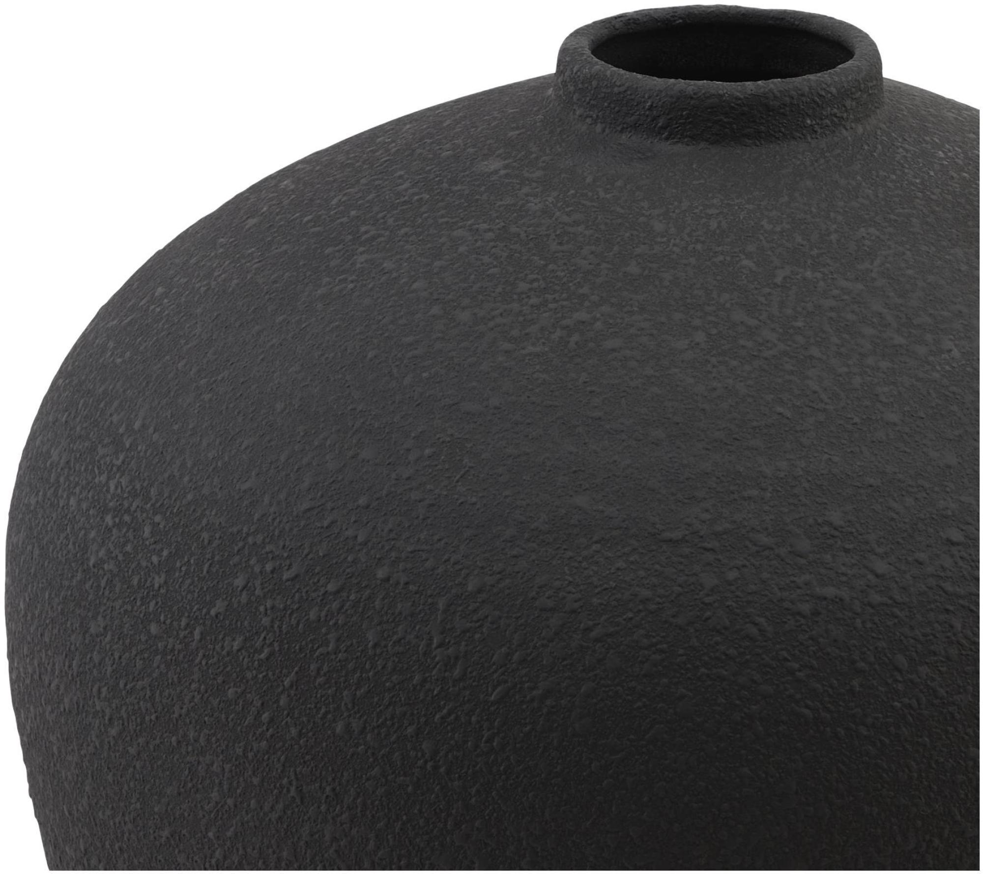 Product photograph of Matt Black Ceramic Astral Vase from Choice Furniture Superstore.