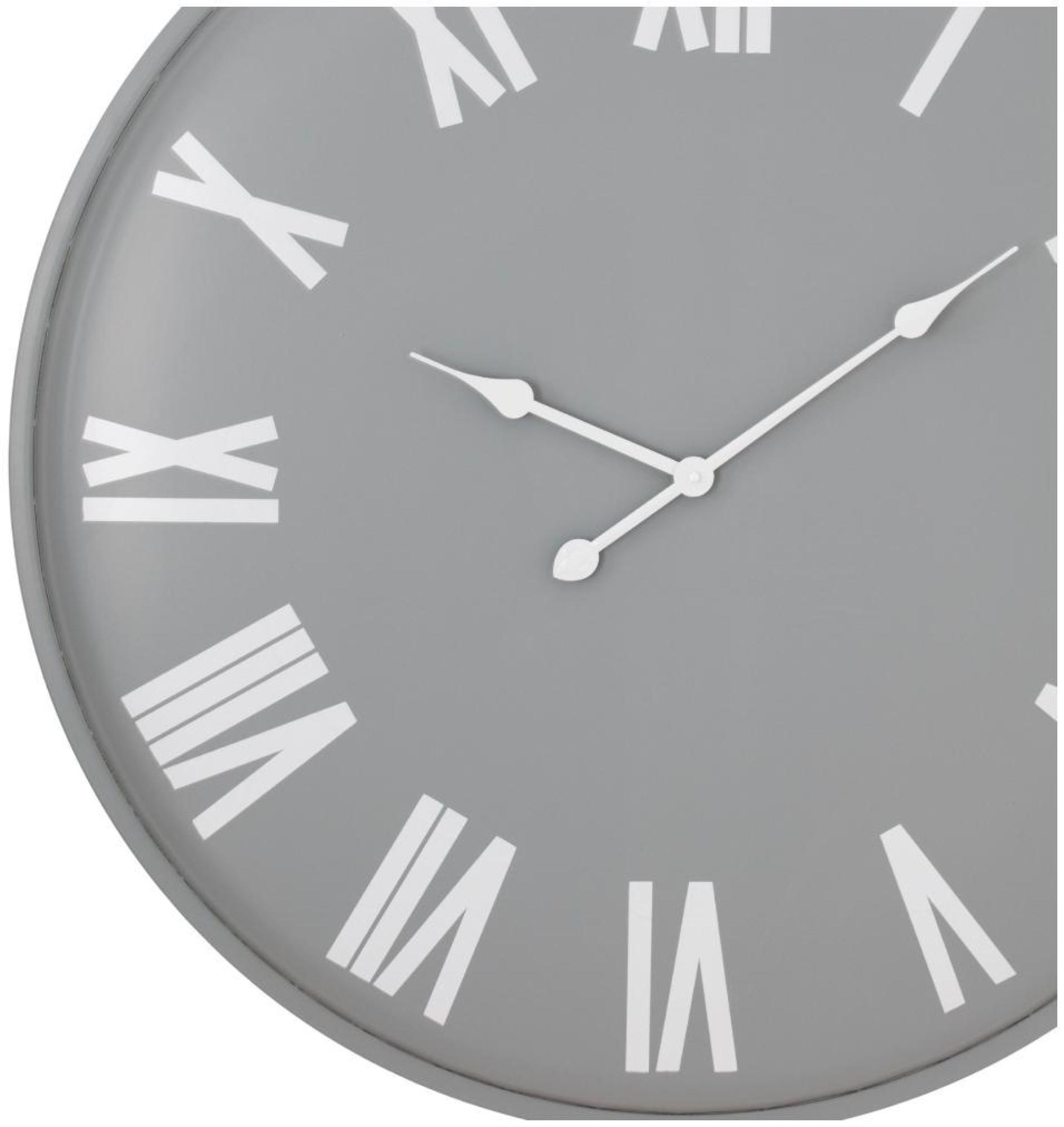 Product photograph of Rothay Grey Metal Large Wall Clock - 80cm X 80cm from Choice Furniture Superstore.