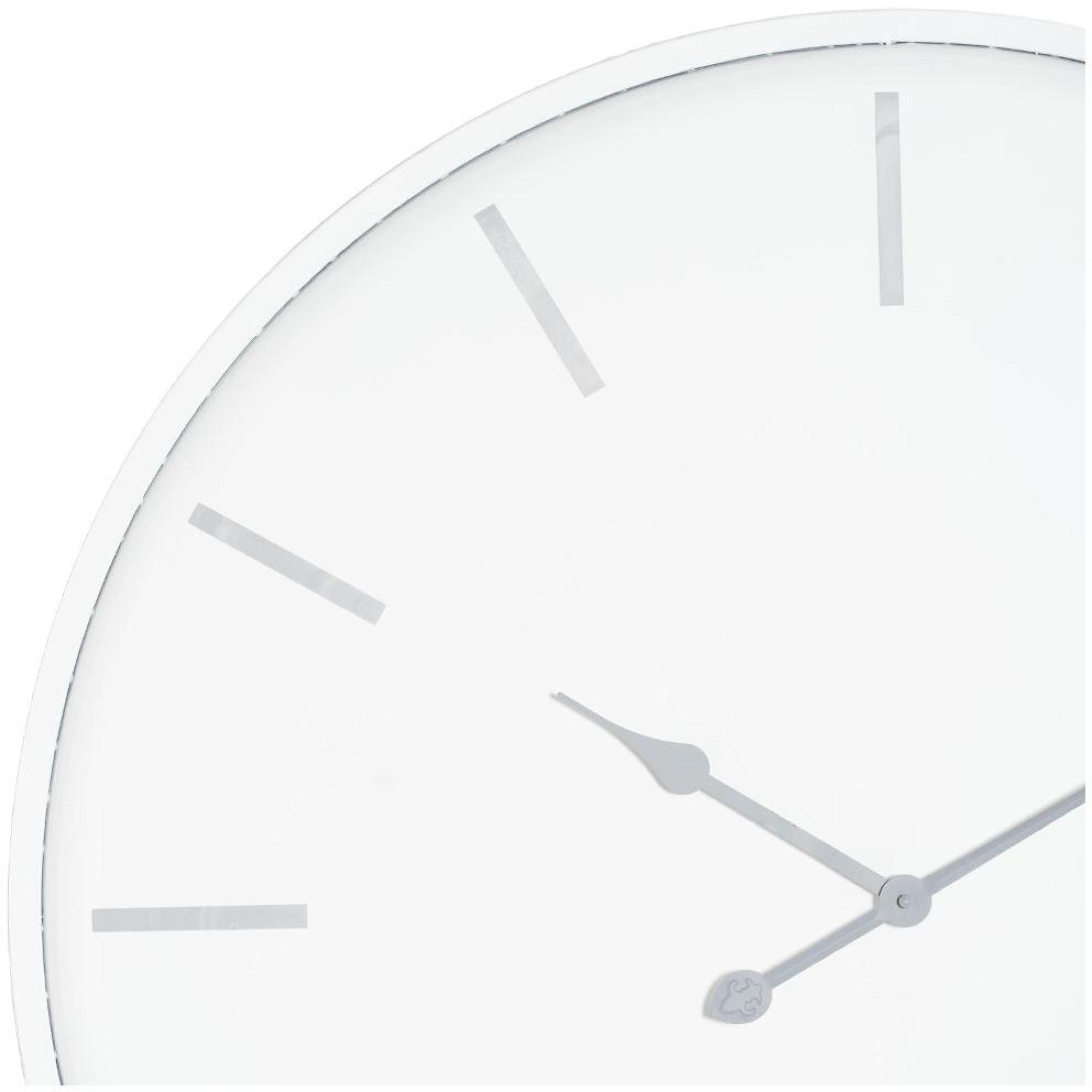 Product photograph of Cotyeni White Metal Large Wall Clock - 80cm X 80cm from Choice Furniture Superstore.