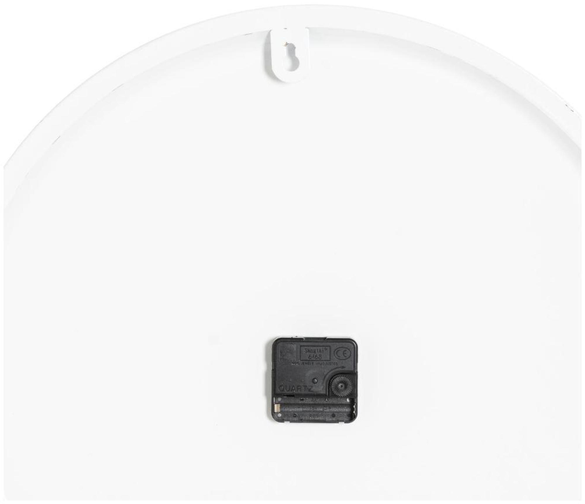 Product photograph of Brandon White Metal Wall Clock - 49cm X 49cm from Choice Furniture Superstore.