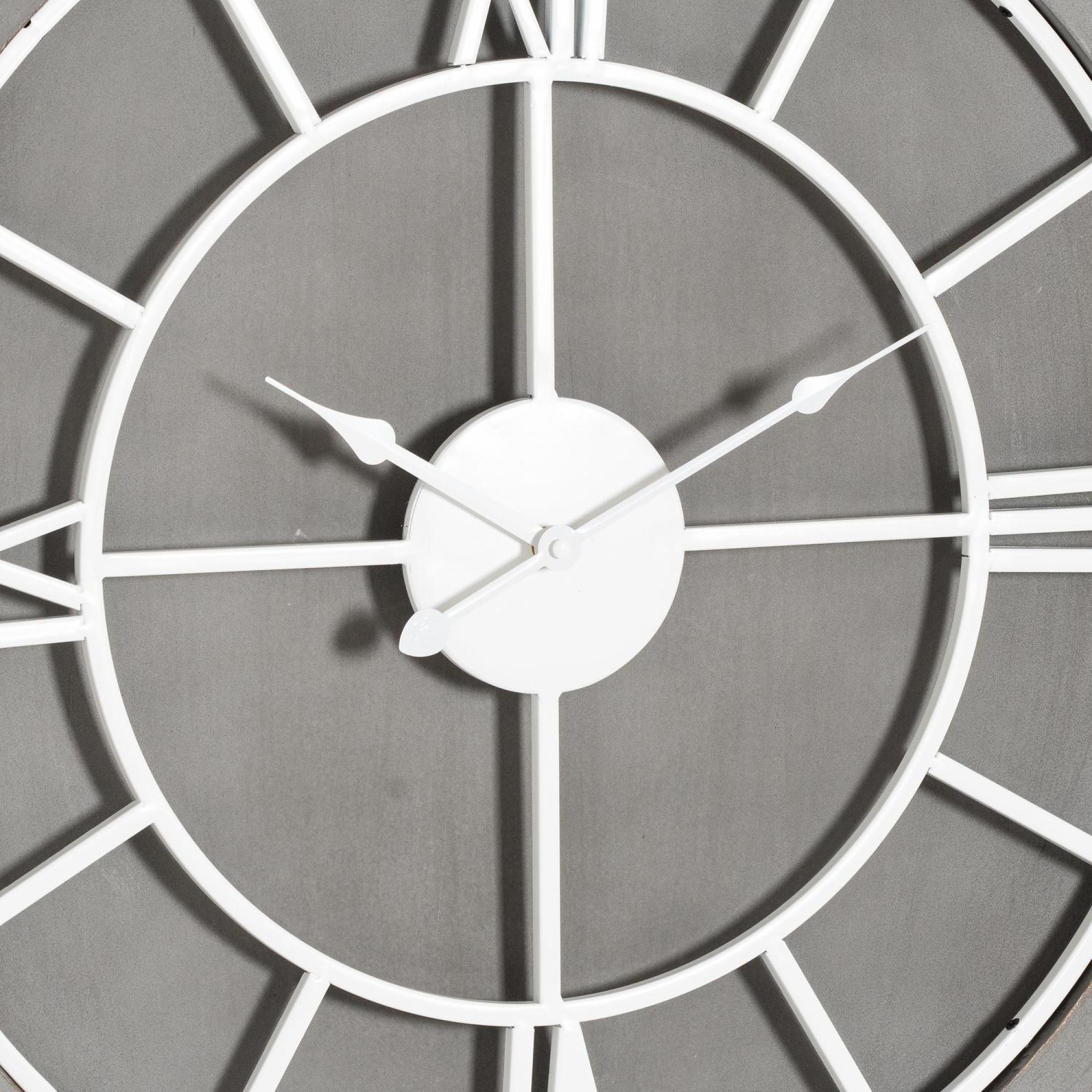 Product photograph of Williston Grey Metal Wall Clock - 60cm X 60cm from Choice Furniture Superstore.