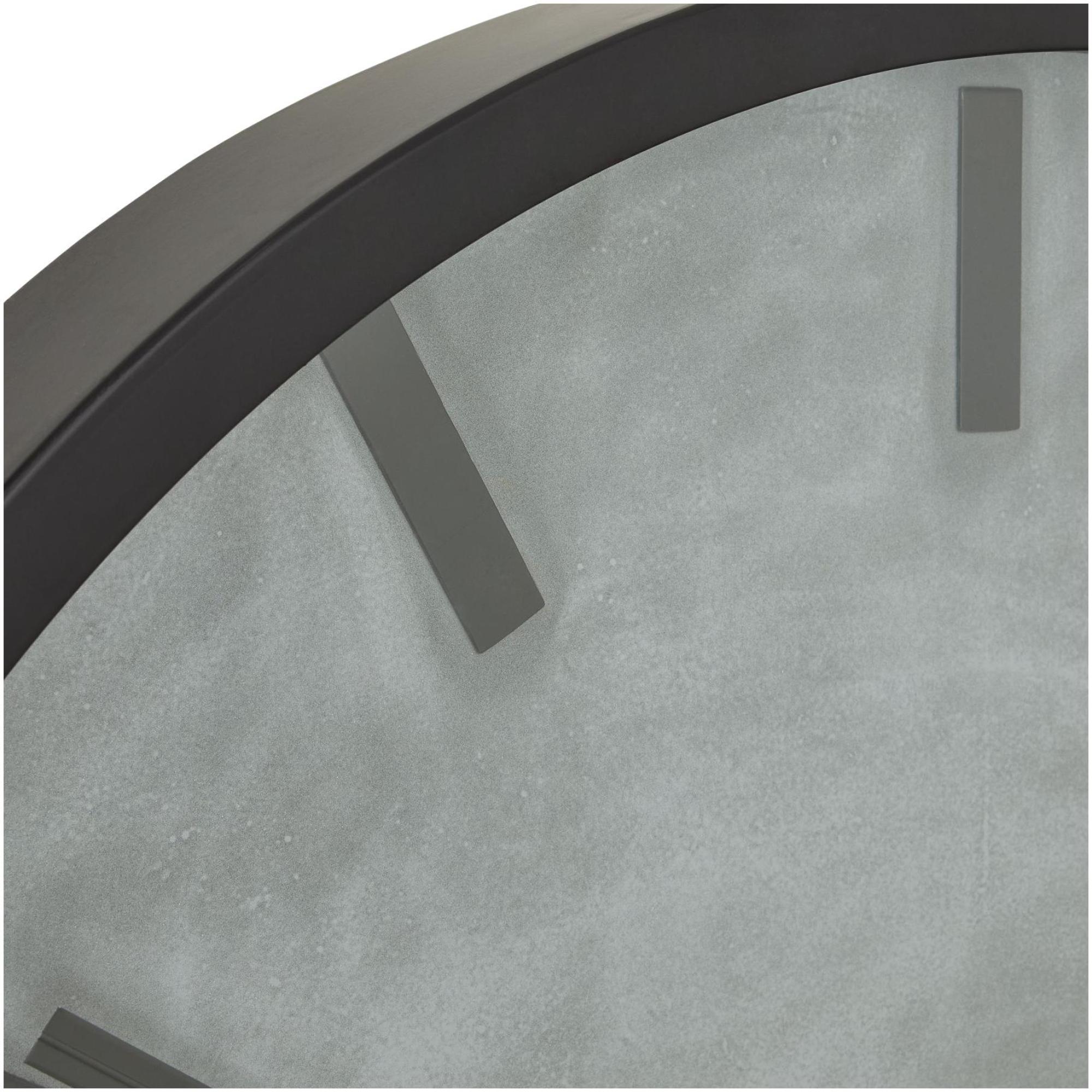 Product photograph of Black Metal Concrete Effect Station Clock - 50cm X 50cm from Choice Furniture Superstore.