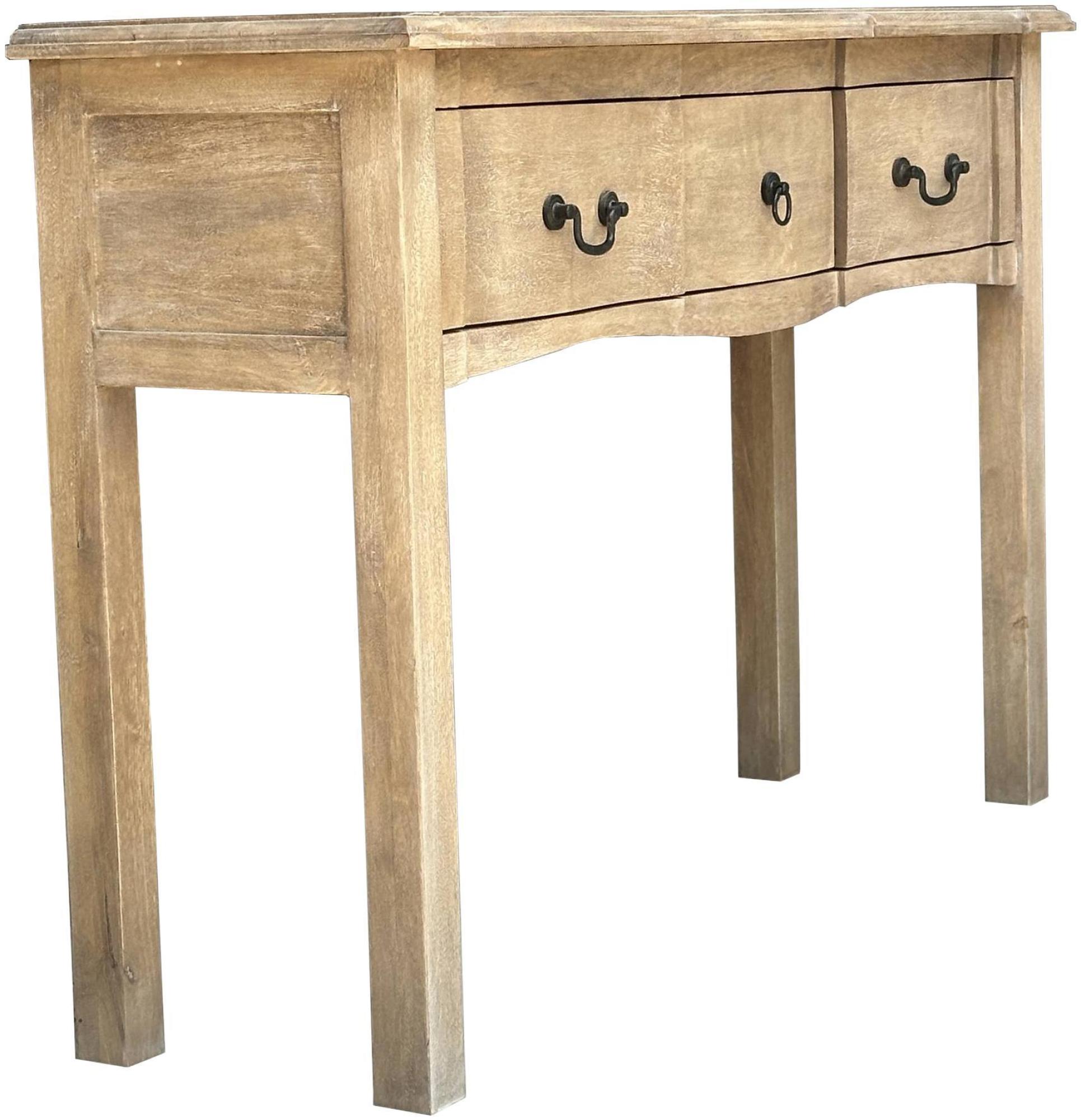 Product photograph of Copgrove Wooden 3 Drawer Console Table from Choice Furniture Superstore.