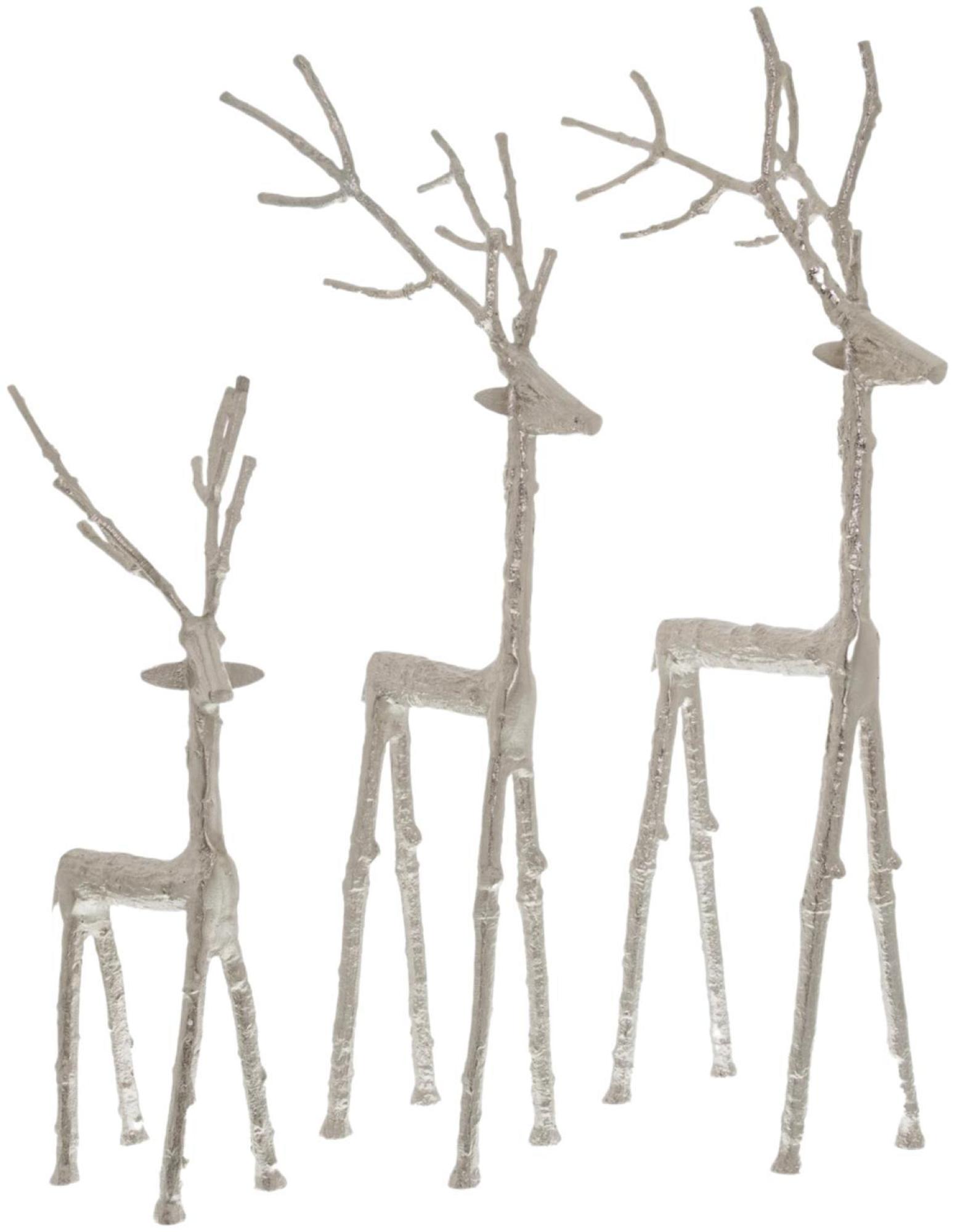 Product photograph of Silver Metal Large Standing Stag Ornament from Choice Furniture Superstore.