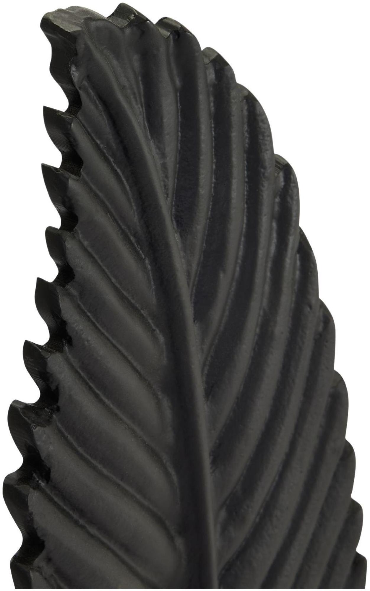 Product photograph of Black Aluminium Cast Leaf Ornament from Choice Furniture Superstore.