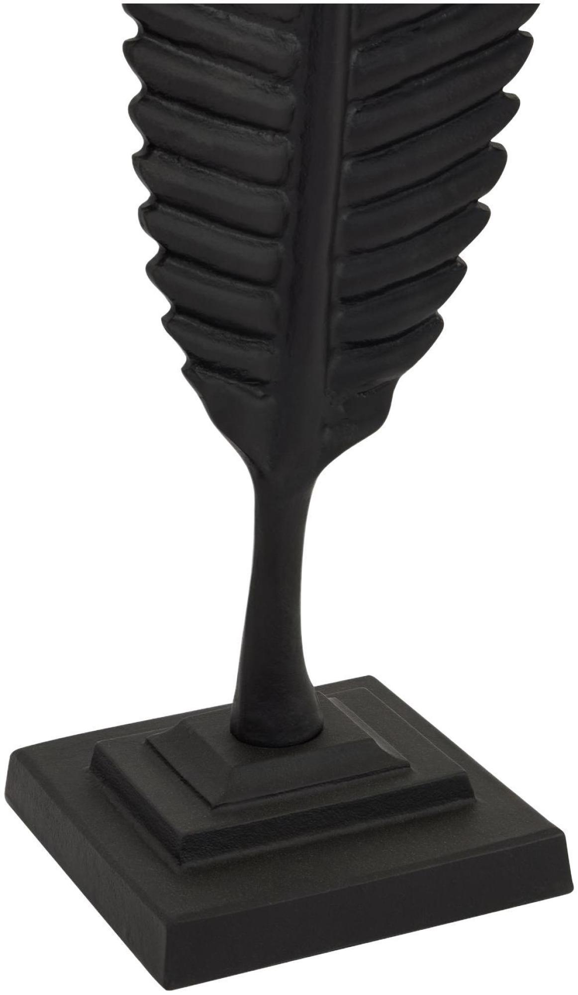 Product photograph of Black Aluminium Cast Leaf Ornament from Choice Furniture Superstore.