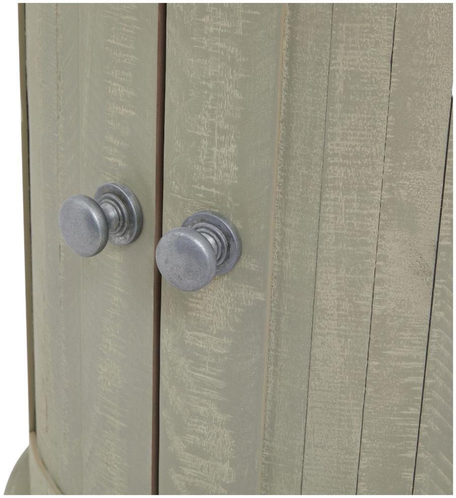 Product photograph of Saltaire Grey Round 2 Door Cupboard from Choice Furniture Superstore.
