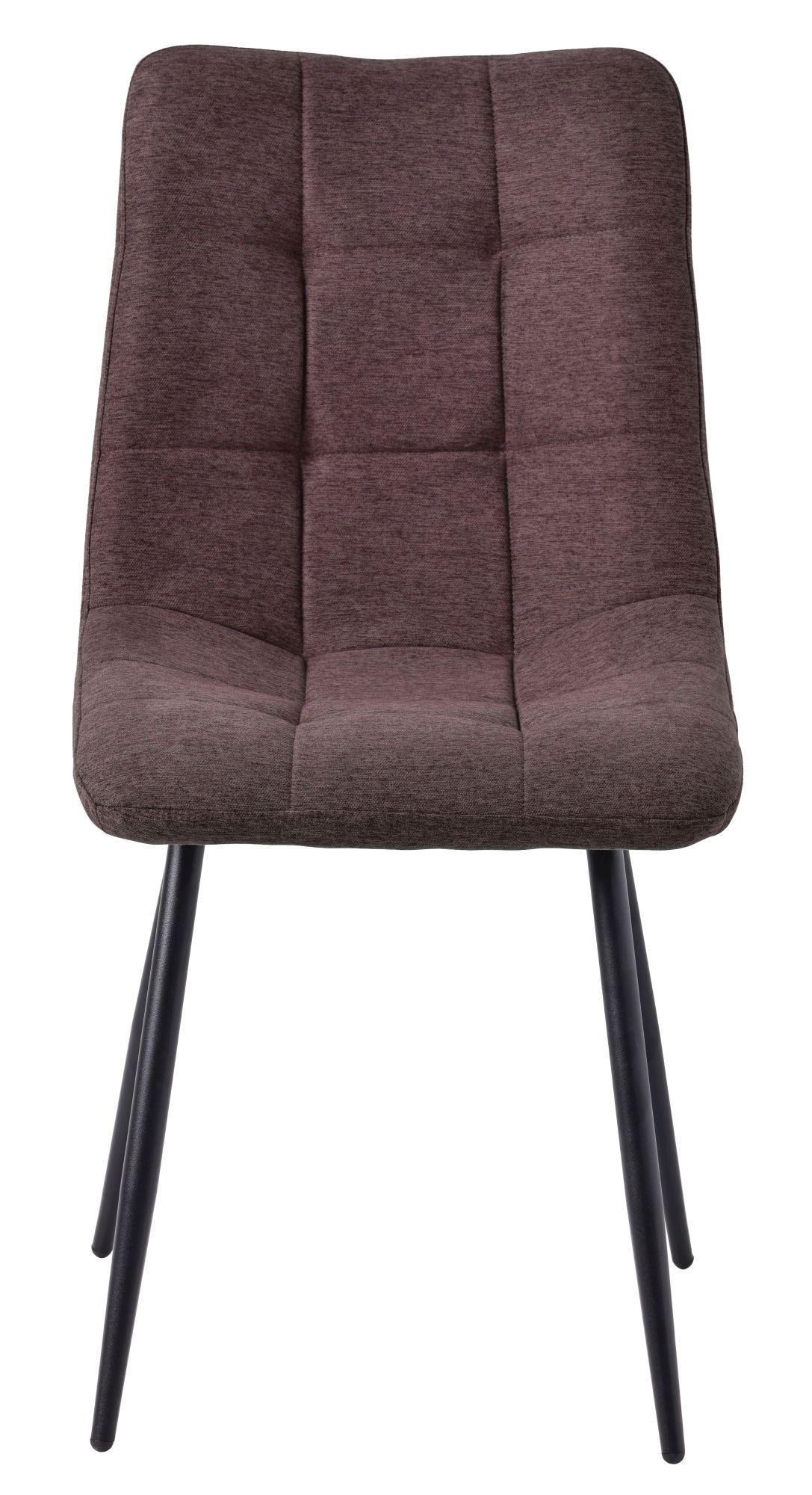 Product photograph of 10 X Corona Dining Chairs In Camel Colour Fabric And Black Metal Legs from Choice Furniture Superstore.