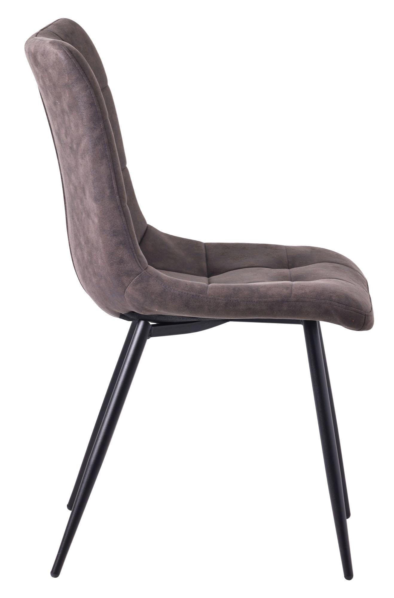 Product photograph of 10 X Corona Dining Chairs In Grey Colour Fabric Fabric And Black Metal Legs from Choice Furniture Superstore.