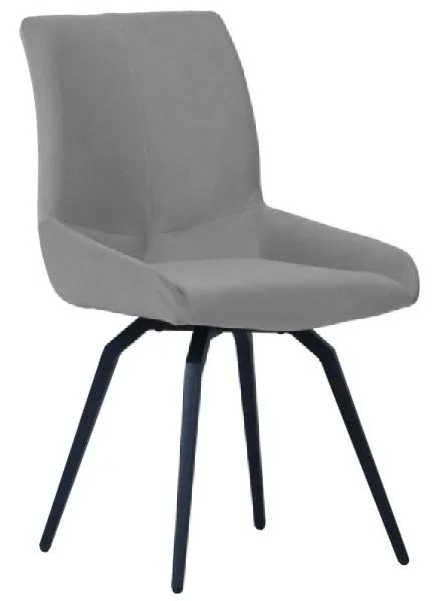 Product photograph of Clearance - Set Of 2 Malcom Light Grey Velvet Fabric Swivel Dining Chair - Fss15592 from Choice Furniture Superstore.