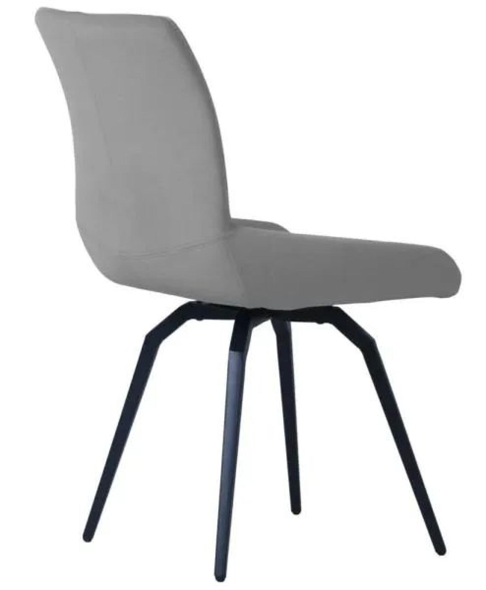 Product photograph of Clearance - Set Of 2 Malcom Light Grey Velvet Fabric Swivel Dining Chair - Fss15592 from Choice Furniture Superstore.