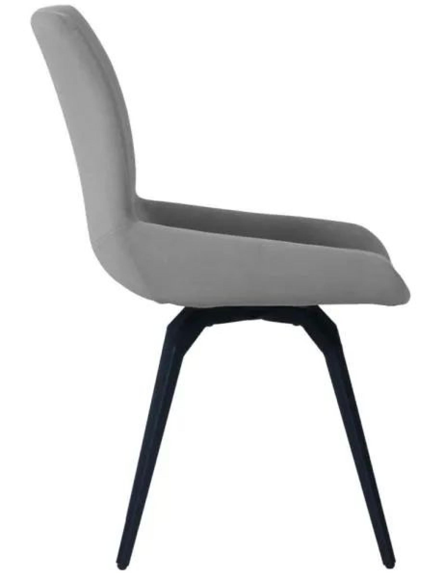 Product photograph of Clearance - Set Of 2 Malcom Light Grey Velvet Fabric Swivel Dining Chair - Fss15592 from Choice Furniture Superstore.