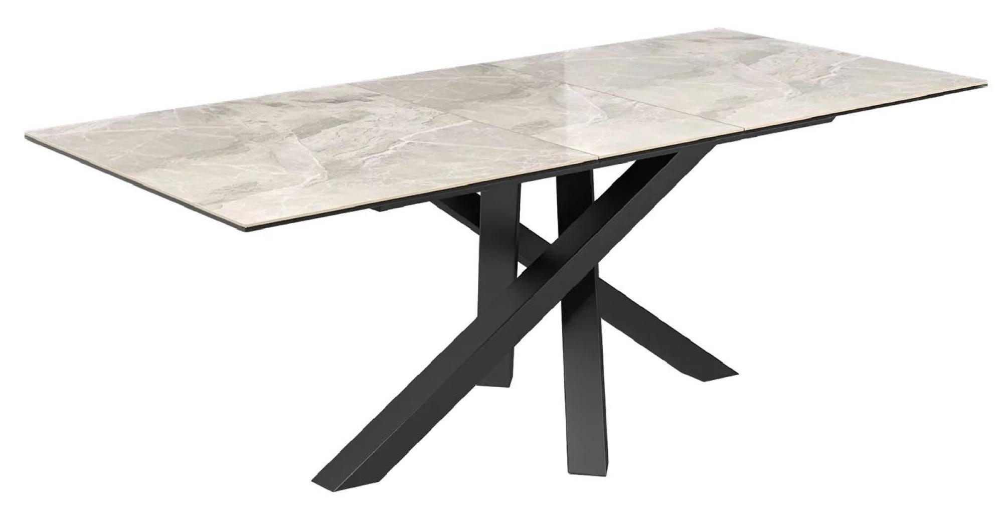 Product photograph of Brando Light Grey Ceramic 6-8 Seater Extending Dining Table With Chopstick Base from Choice Furniture Superstore.