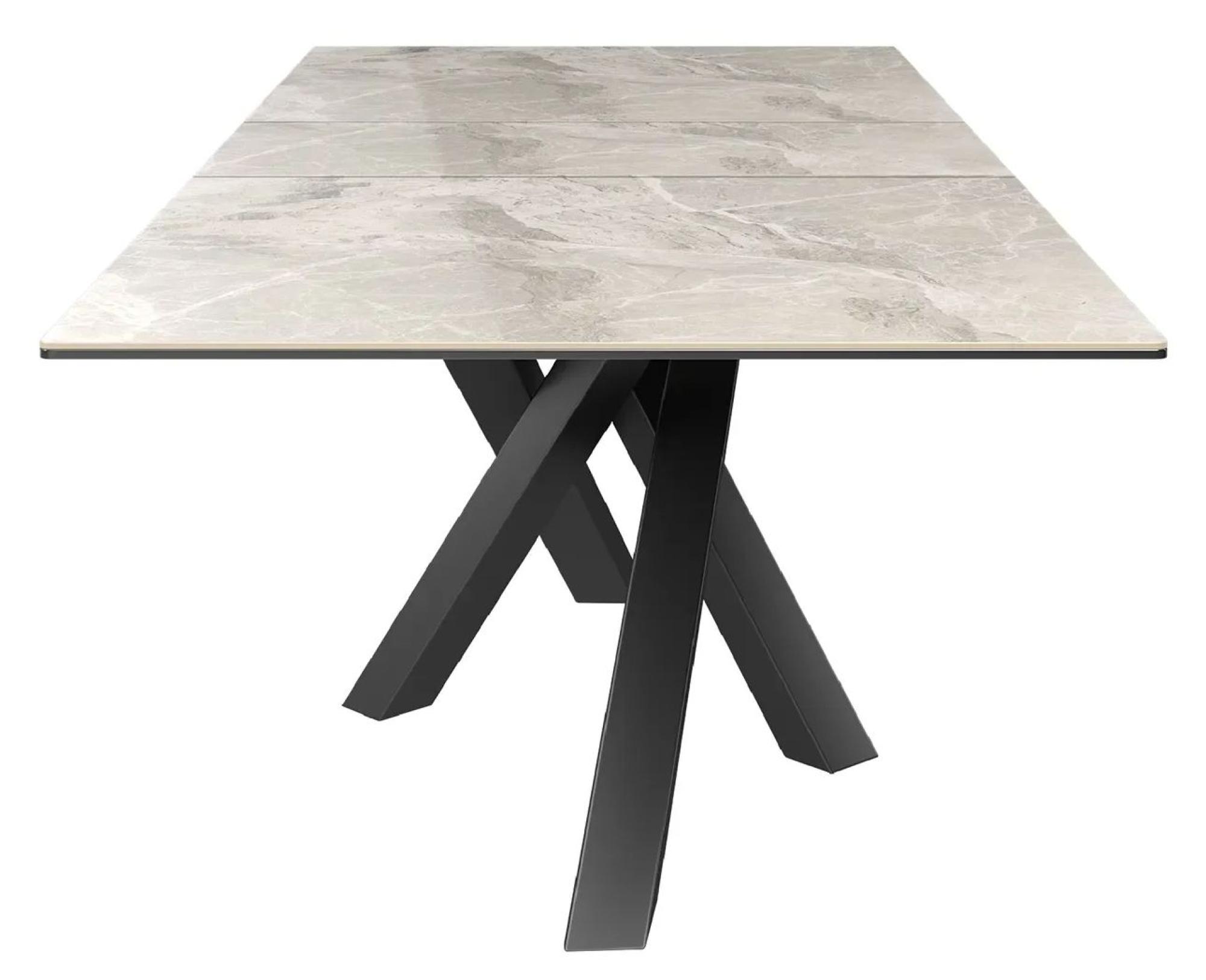 Product photograph of Brando Light Grey Ceramic 6-8 Seater Extending Dining Table With Chopstick Base from Choice Furniture Superstore.