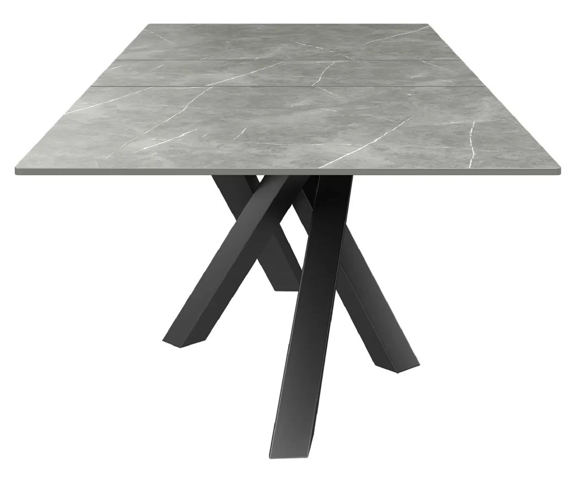 Product photograph of Brando Grey Ceramic 6-8 Seater Extending Dining Table With Chopstick Base from Choice Furniture Superstore.