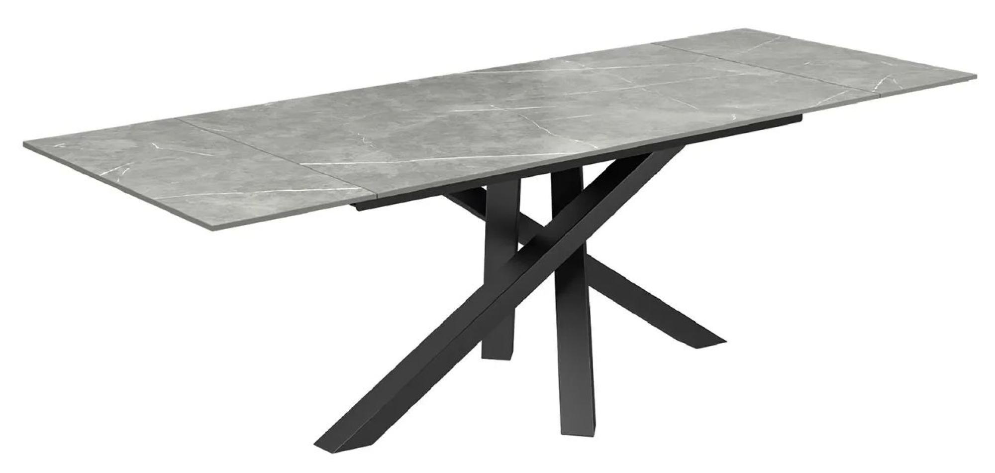 Product photograph of Brando Grey Ceramic 6-10 Seater Extending Dining Table With Chopstick Base from Choice Furniture Superstore.