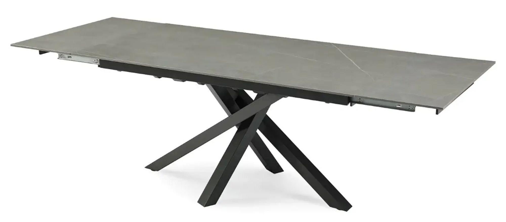 Product photograph of Brando Grey Ceramic 6-10 Seater Extending Dining Table With Chopstick Base from Choice Furniture Superstore.