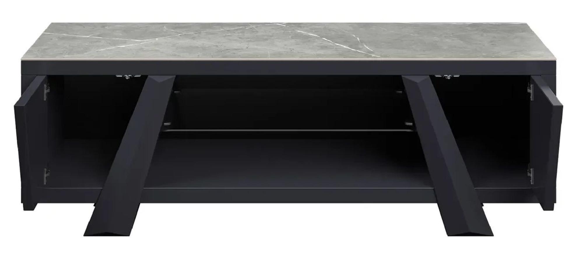 Product photograph of Brando Grey Ceramic Top 140cm Tv Unit from Choice Furniture Superstore.