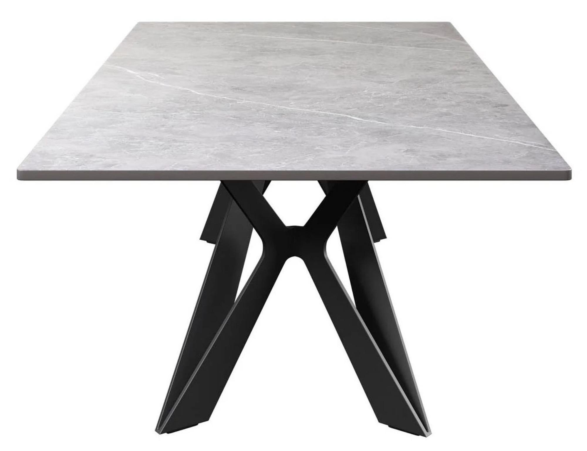 Product photograph of Murano Grey Ceramic Coffee Table With Black Metal Base from Choice Furniture Superstore.