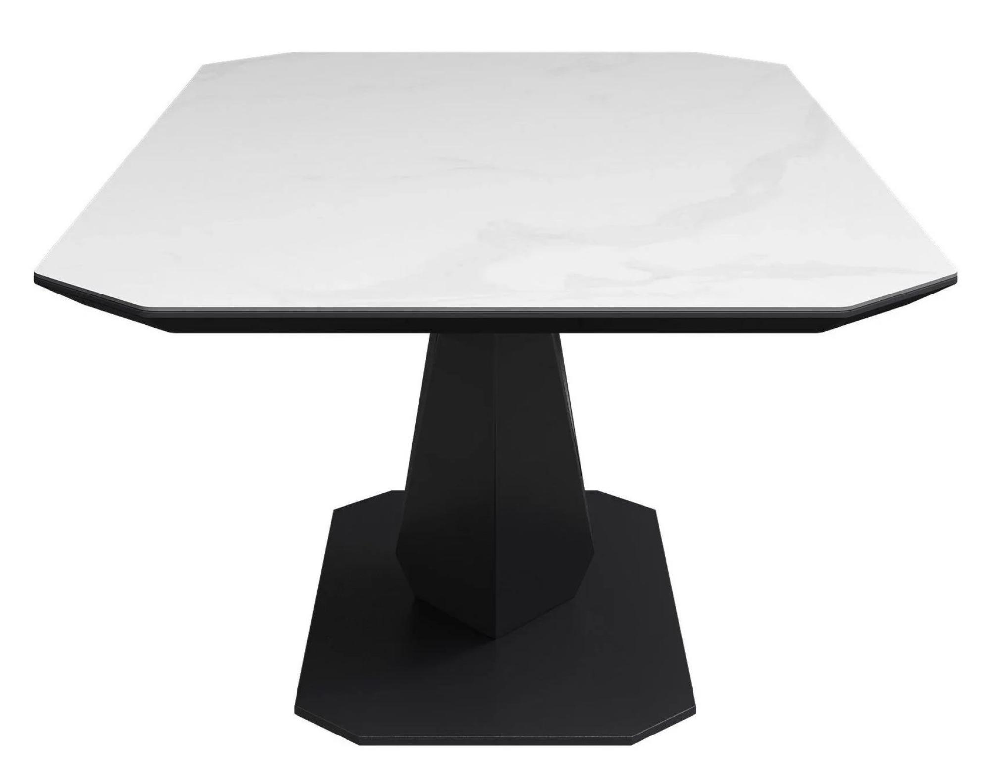 Product photograph of Vizarri White Ceramic Coffee Table With V Pedestal Base from Choice Furniture Superstore.