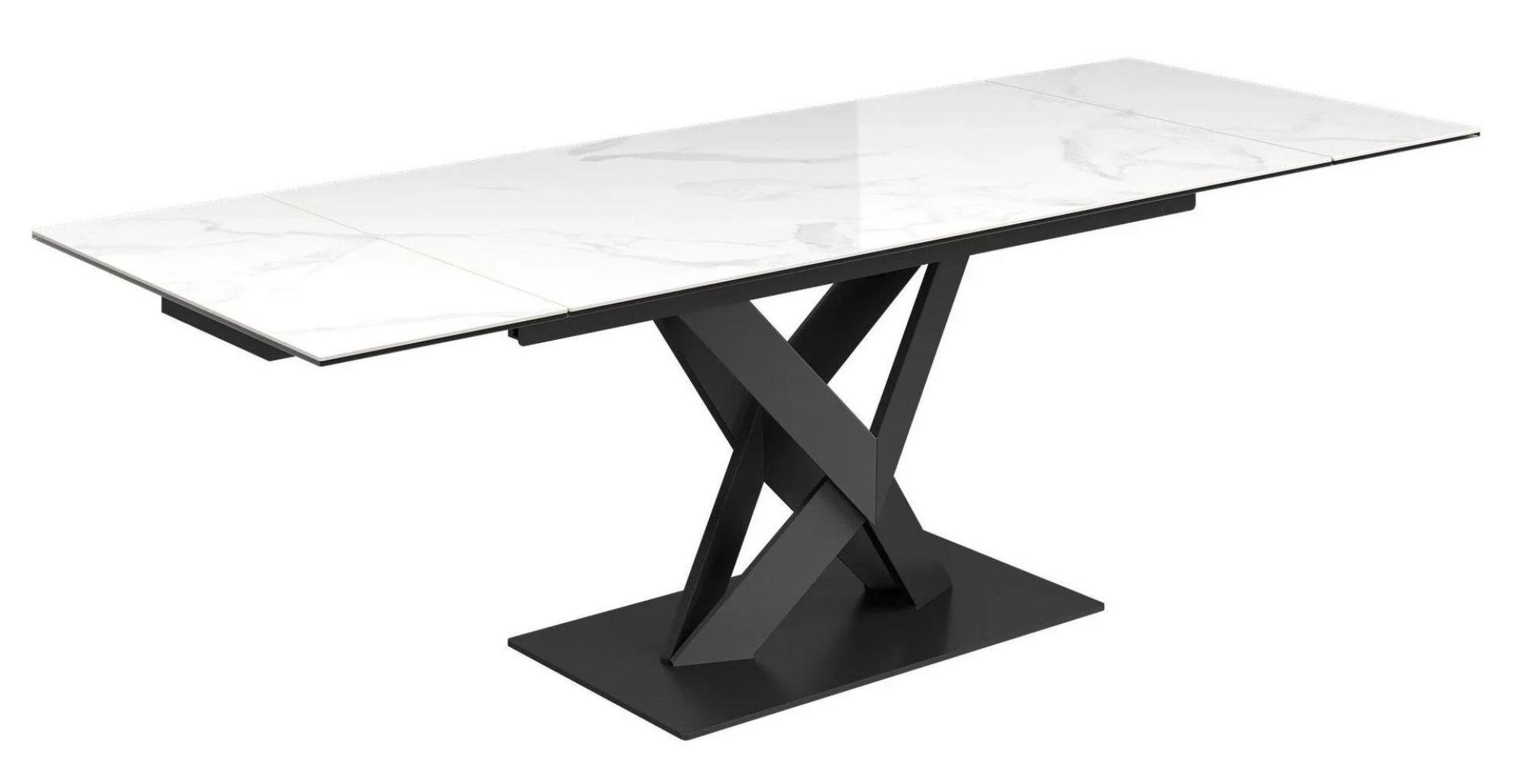 Product photograph of Kenzo White Ceramic Extending Dining Table - 160cm-240cm from Choice Furniture Superstore.