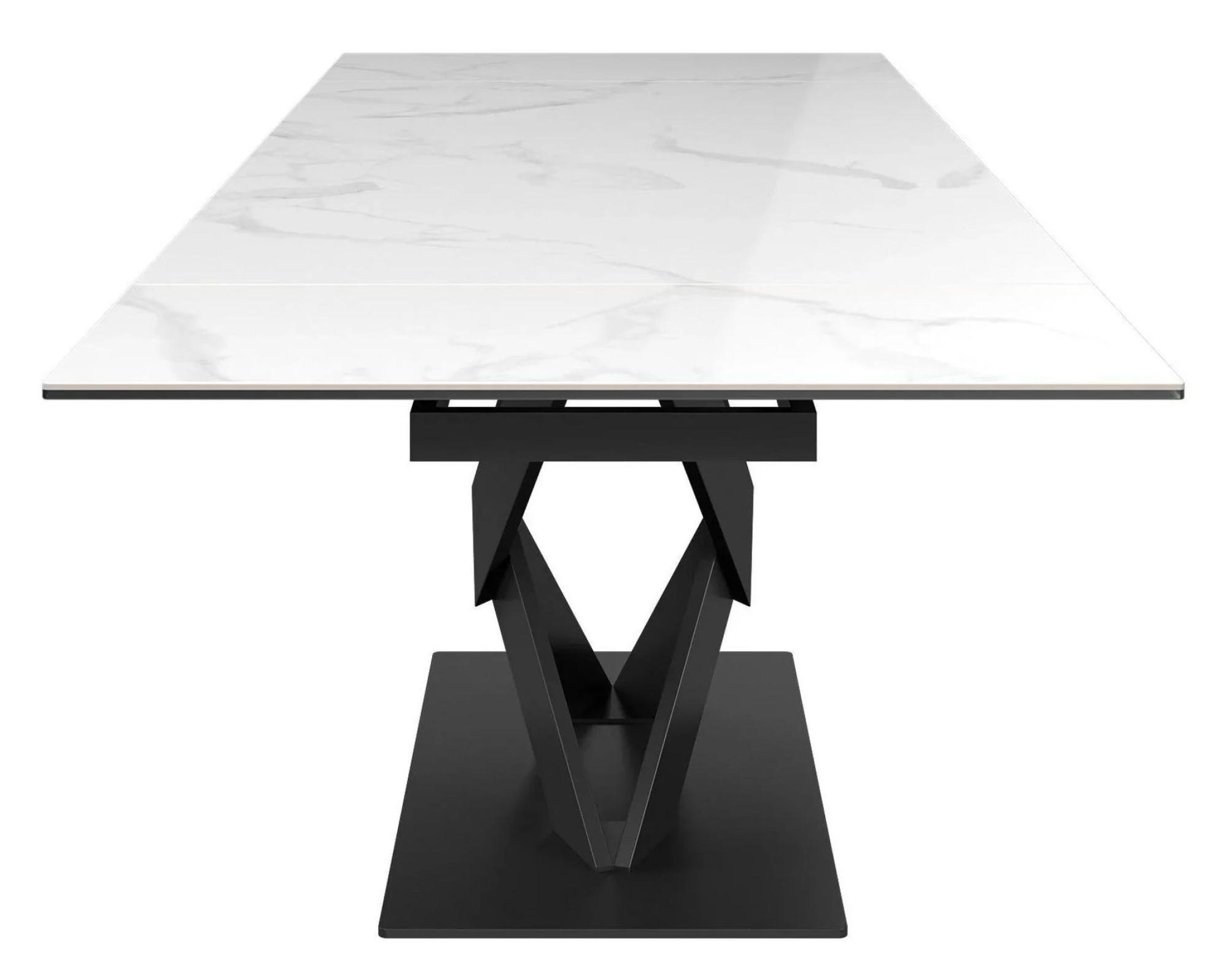 Product photograph of Kenzo White Ceramic Extending Dining Table - 160cm-240cm from Choice Furniture Superstore.