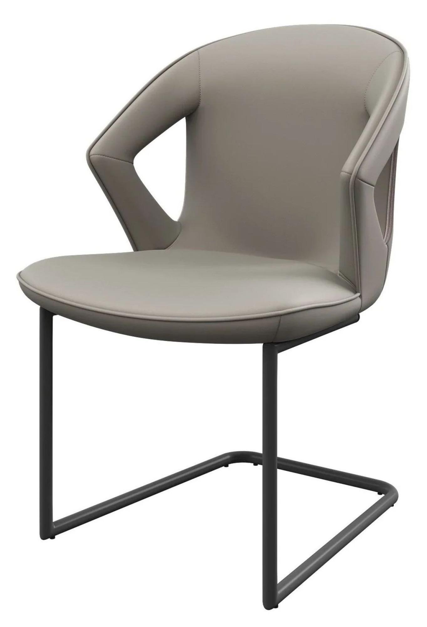 Product photograph of 2 X Kenzo Taupe Faux Leather Dining Chair from Choice Furniture Superstore.