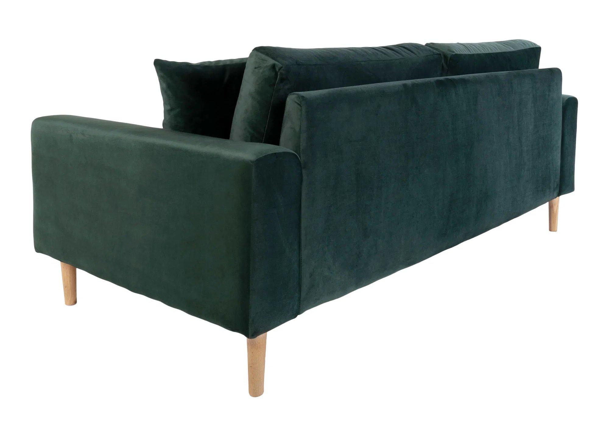 Product photograph of Datto Dark Green Fabric 2 5 Seater Sofa from Choice Furniture Superstore.