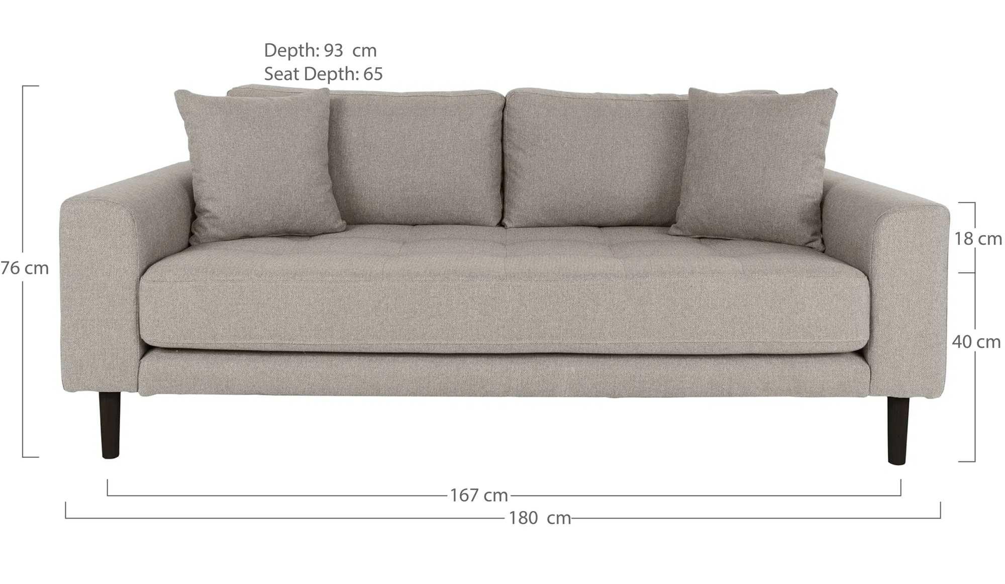 Product photograph of Datto Stone Fabric 2 5 Seater Sofa from Choice Furniture Superstore.