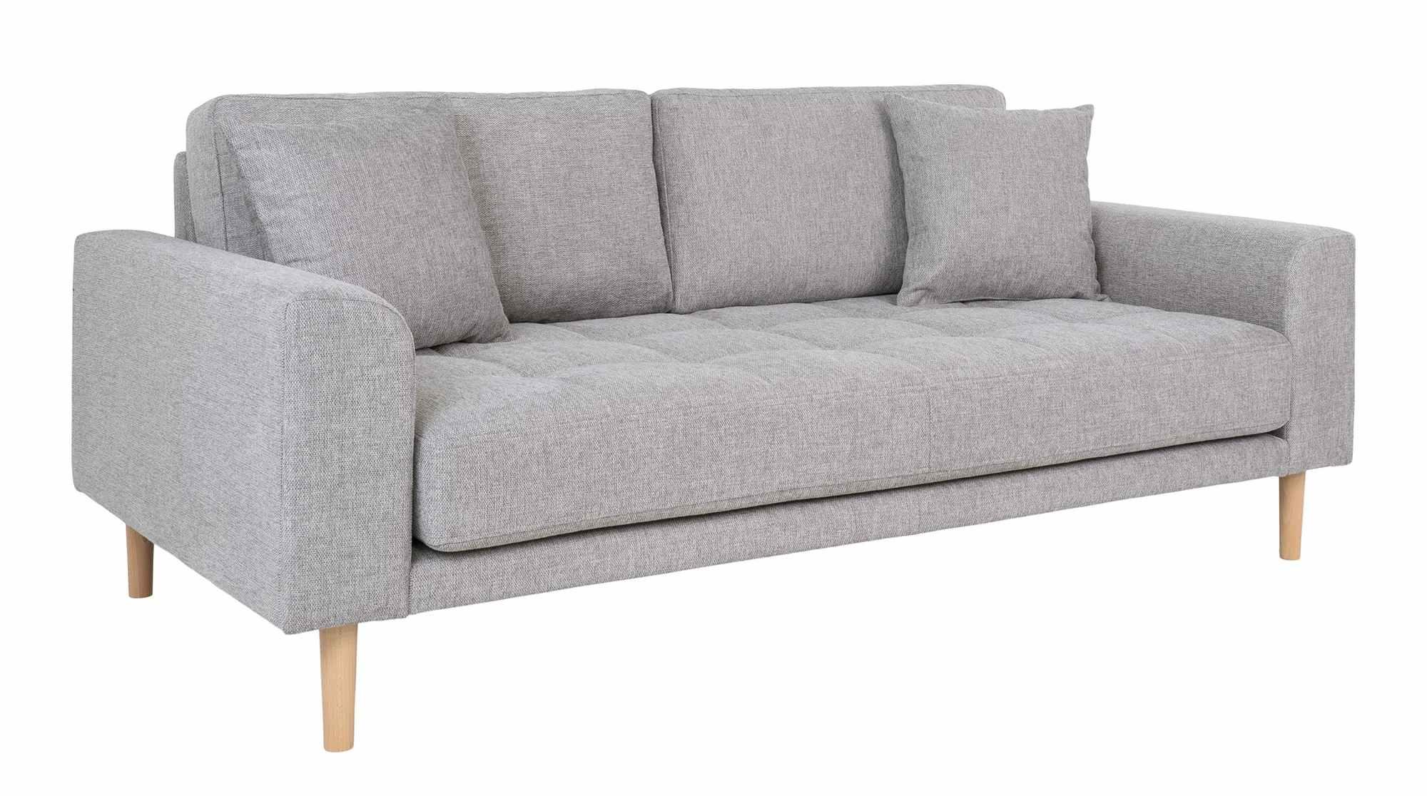 Product photograph of Datto Light Grey Fabric 2 5 Seater Sofa from Choice Furniture Superstore.