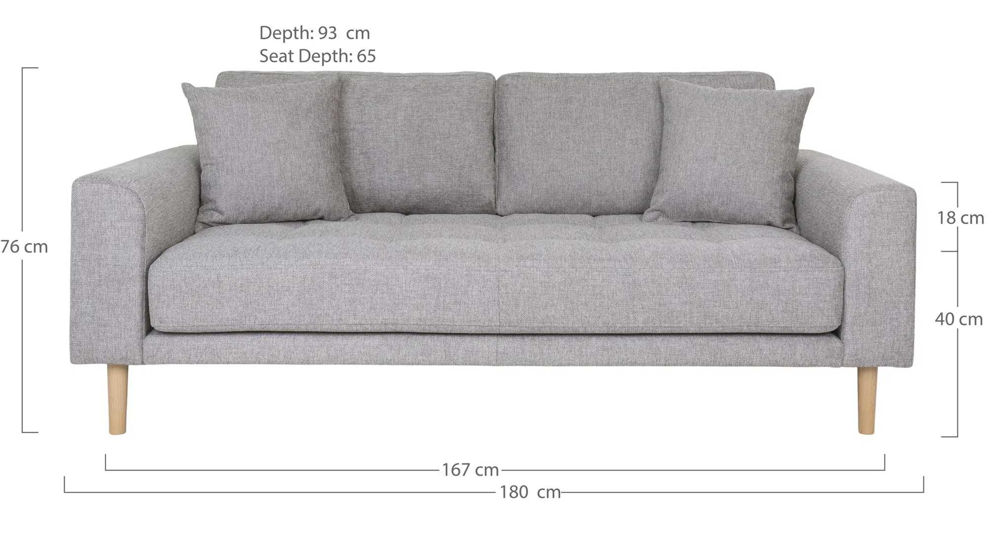 Product photograph of Datto Light Grey Fabric 2 5 Seater Sofa from Choice Furniture Superstore.