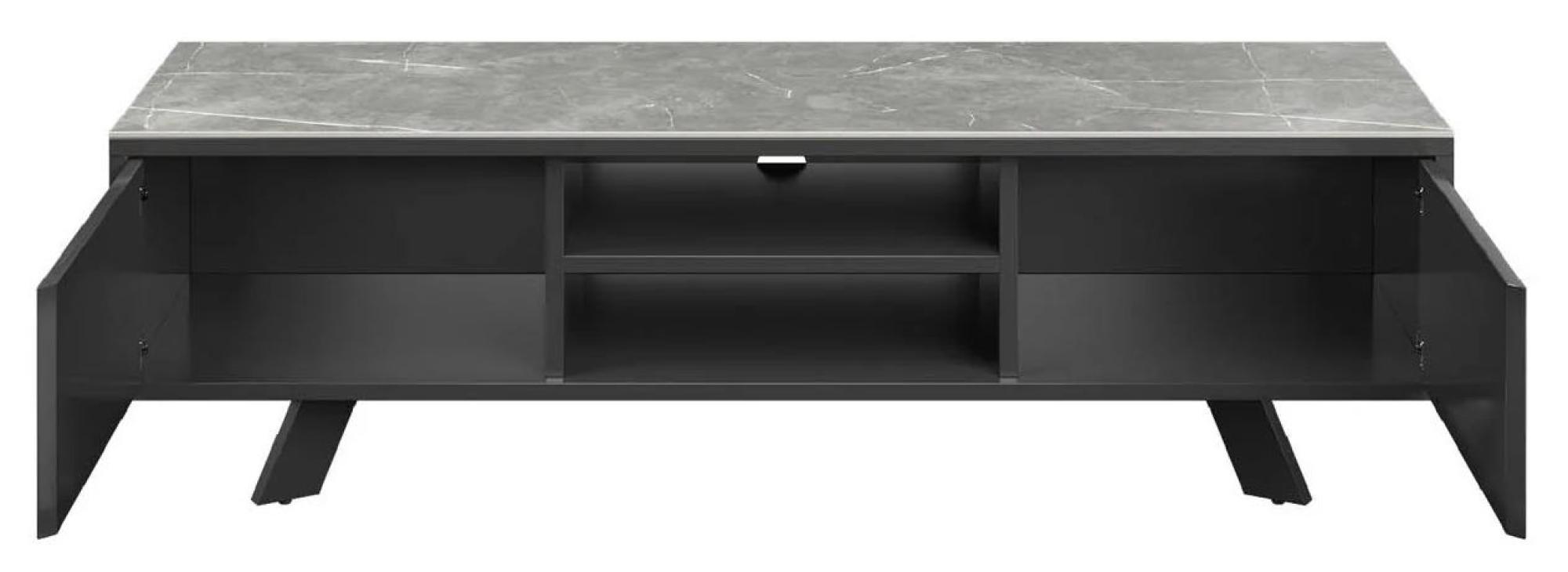 Product photograph of Azzaro 135cm Grey Ceramic Tv Unit from Choice Furniture Superstore.