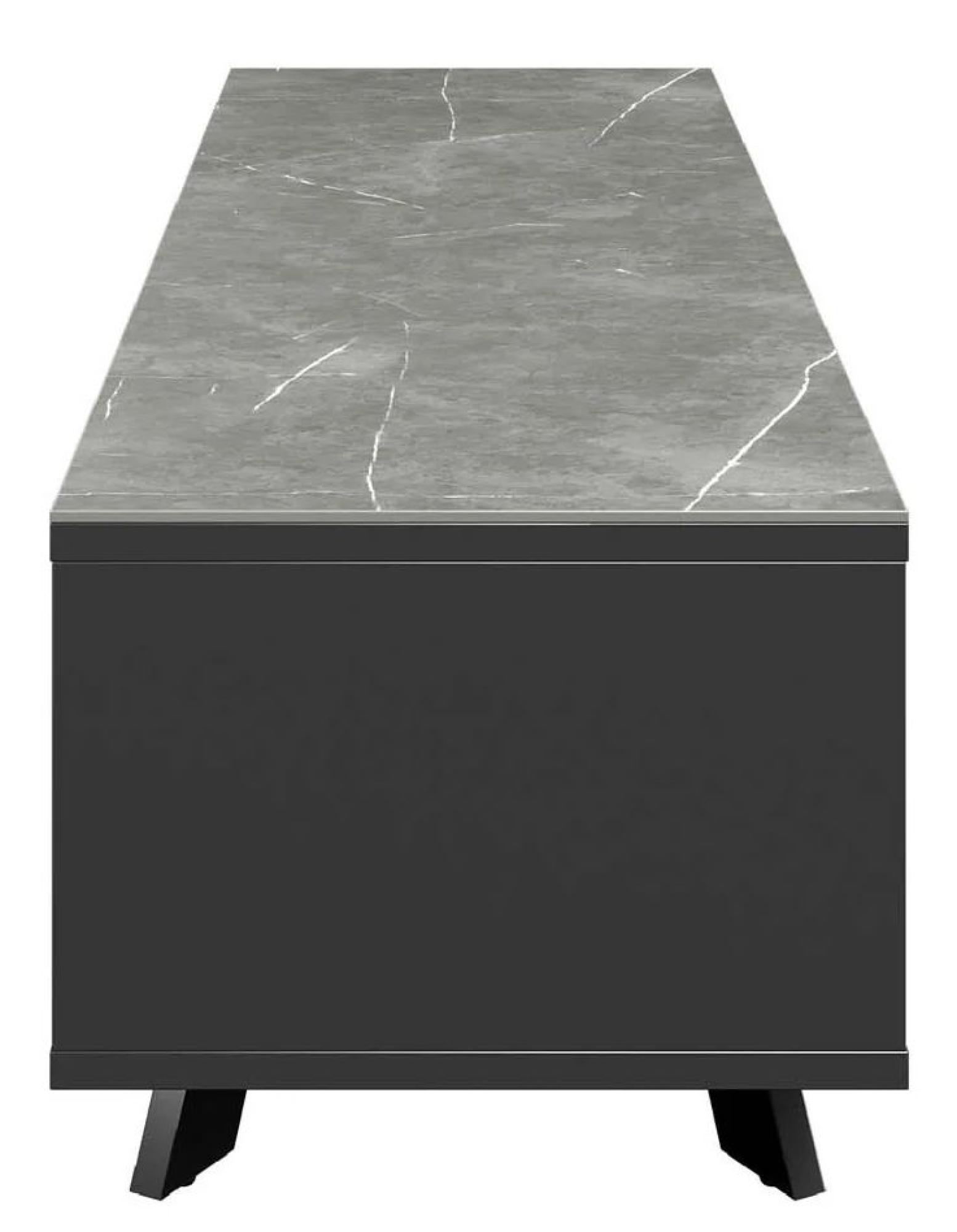 Product photograph of Azzaro 135cm Grey Ceramic Tv Unit from Choice Furniture Superstore.