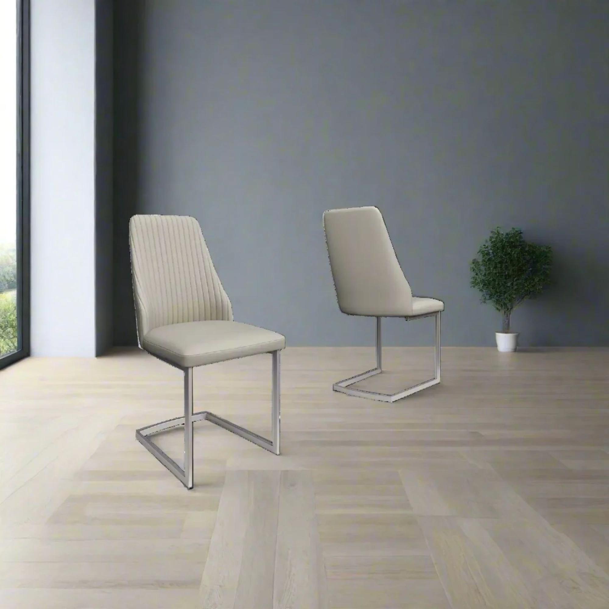 Product photograph of 2 X Milano Light Grey Dining Chair from Choice Furniture Superstore.