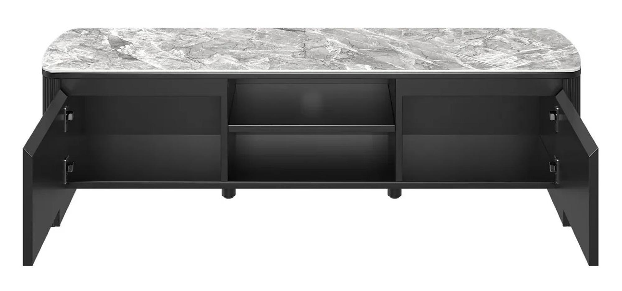 Product photograph of Roberto 140cm Light Grey Ceramic Tv Unit from Choice Furniture Superstore.