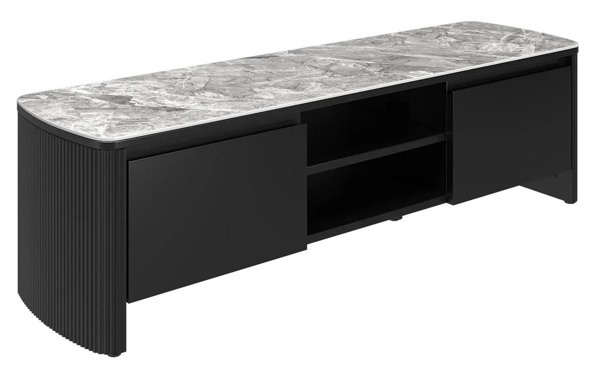 Product photograph of Roberto 140cm Light Grey Ceramic Tv Unit from Choice Furniture Superstore.