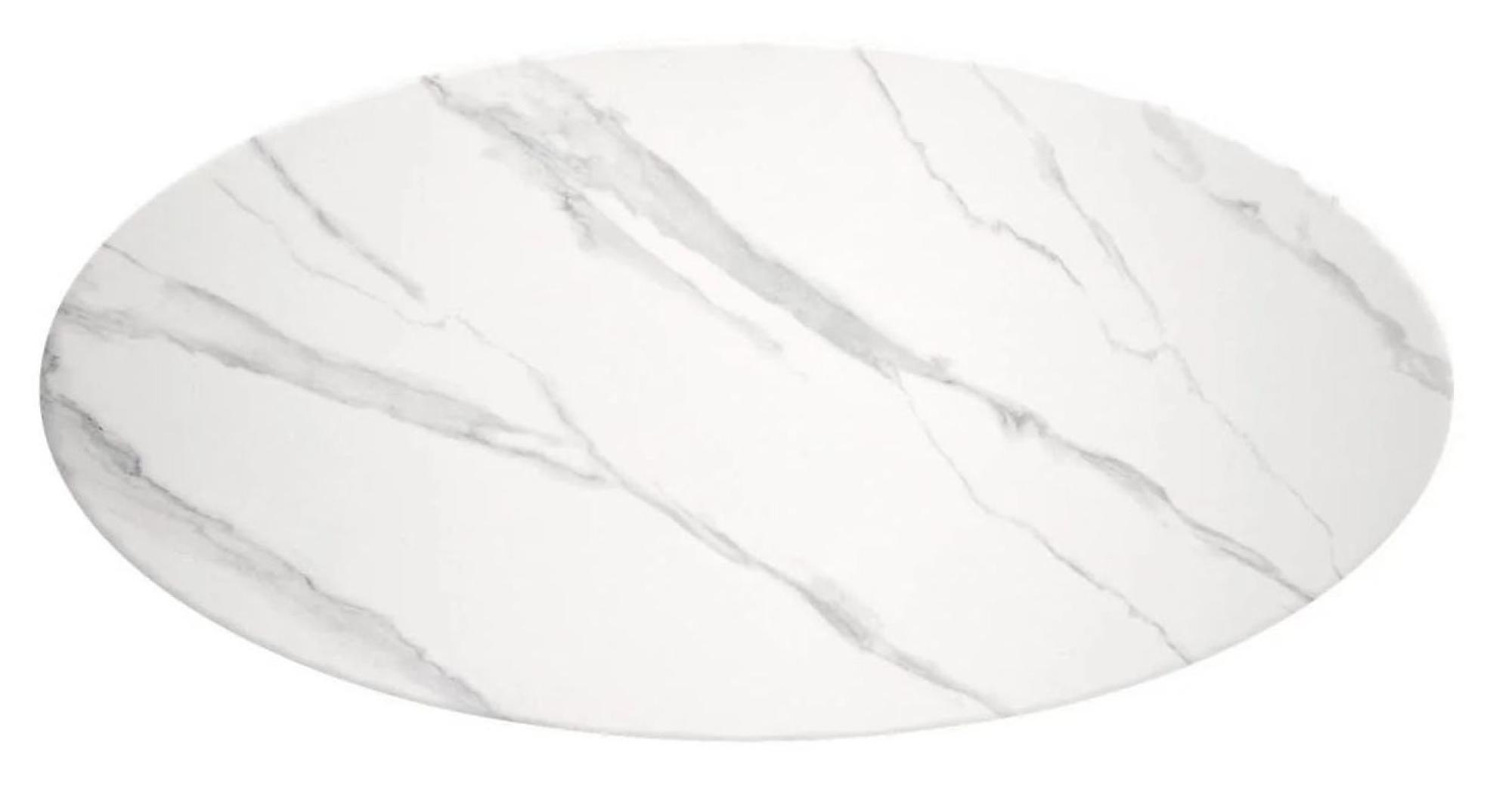 Product photograph of Vitalli 180cm White Ceramic Oval Dining Table from Choice Furniture Superstore.