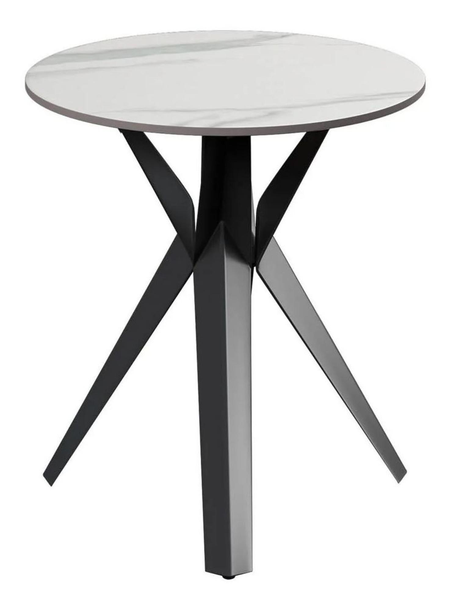Product photograph of Vitalli White Ceramic Round Side Table from Choice Furniture Superstore.