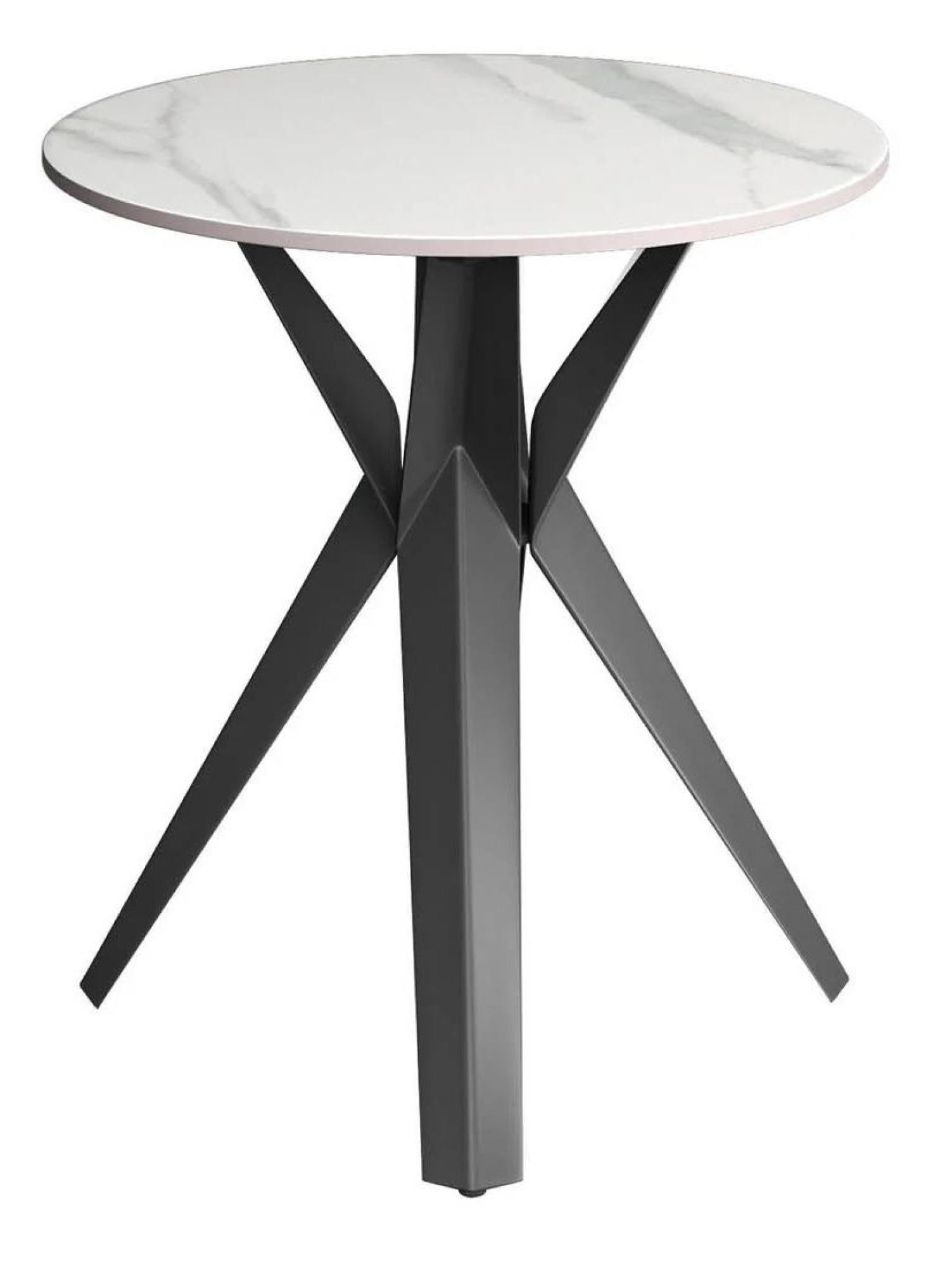 Product photograph of Vitalli White Ceramic Round Side Table from Choice Furniture Superstore.