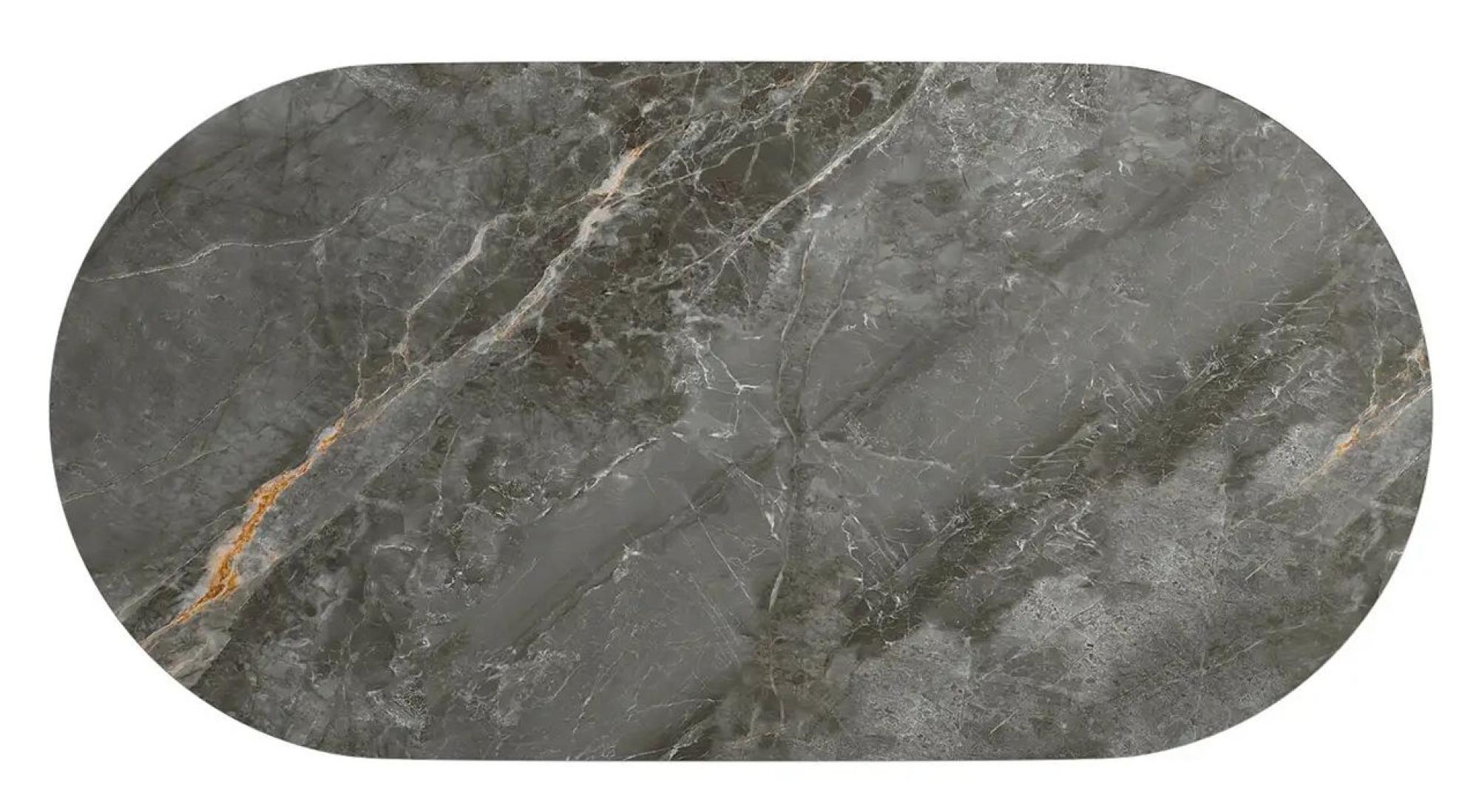 Product photograph of Cartier 180cm Grey Ceramic Oval Dining Table from Choice Furniture Superstore.