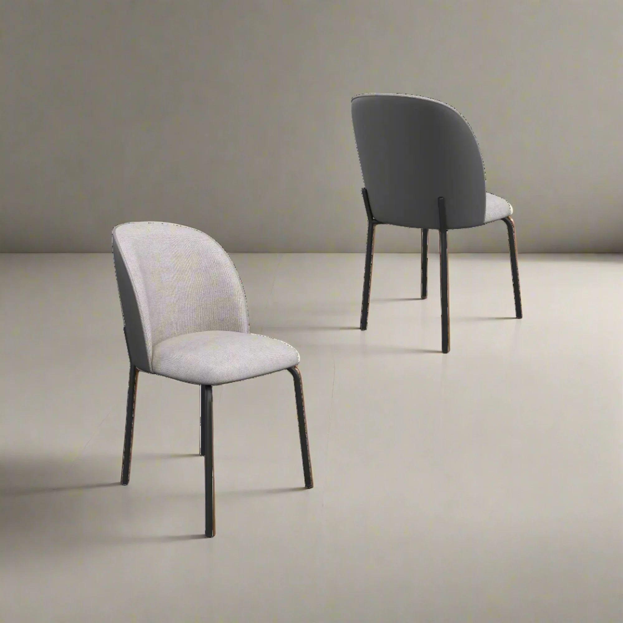 Product photograph of 2 X Cartier Grey Fabric Dining Chair from Choice Furniture Superstore.