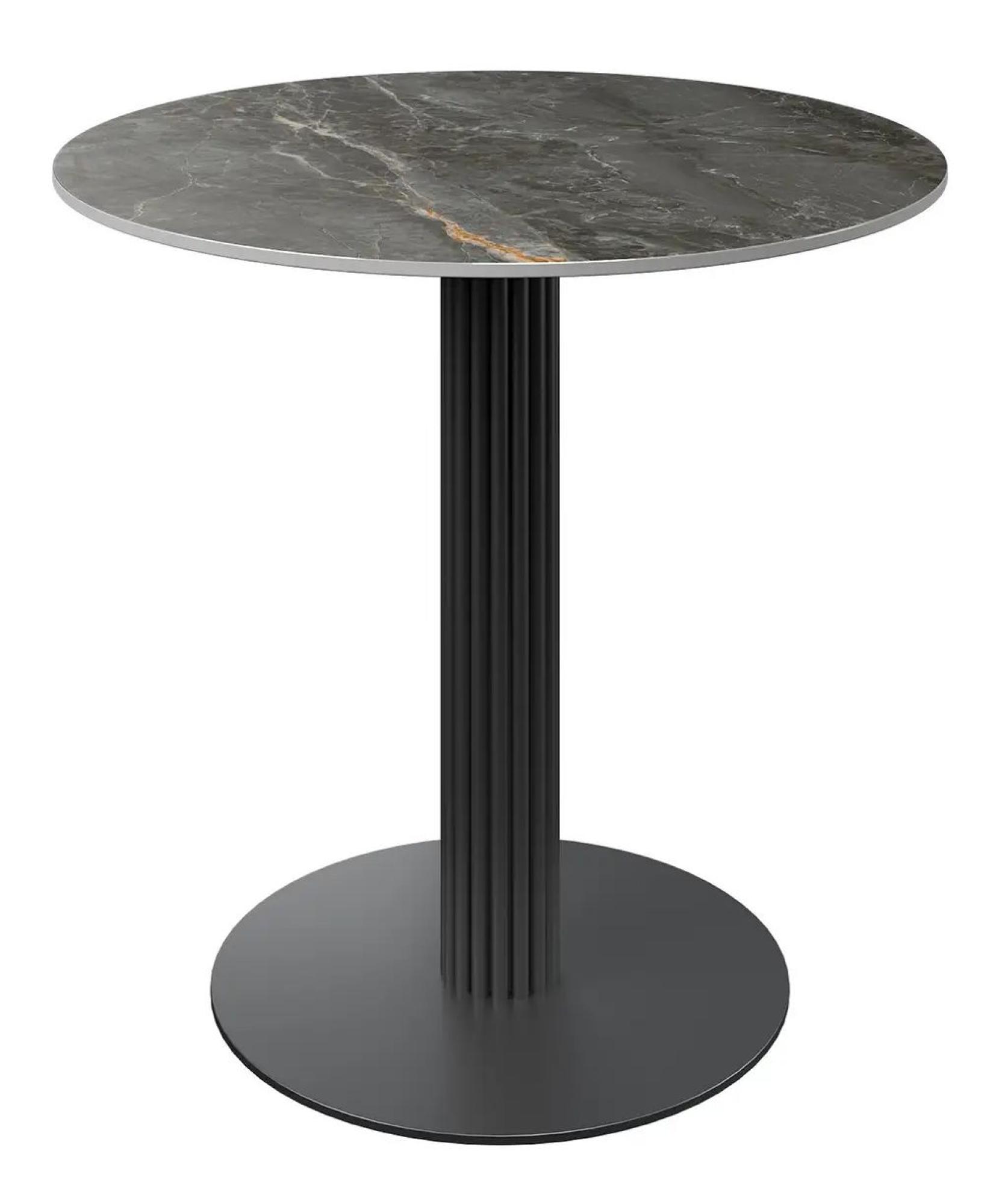 Product photograph of Cartier 80cm Grey Ceramic Round Dining Table from Choice Furniture Superstore.