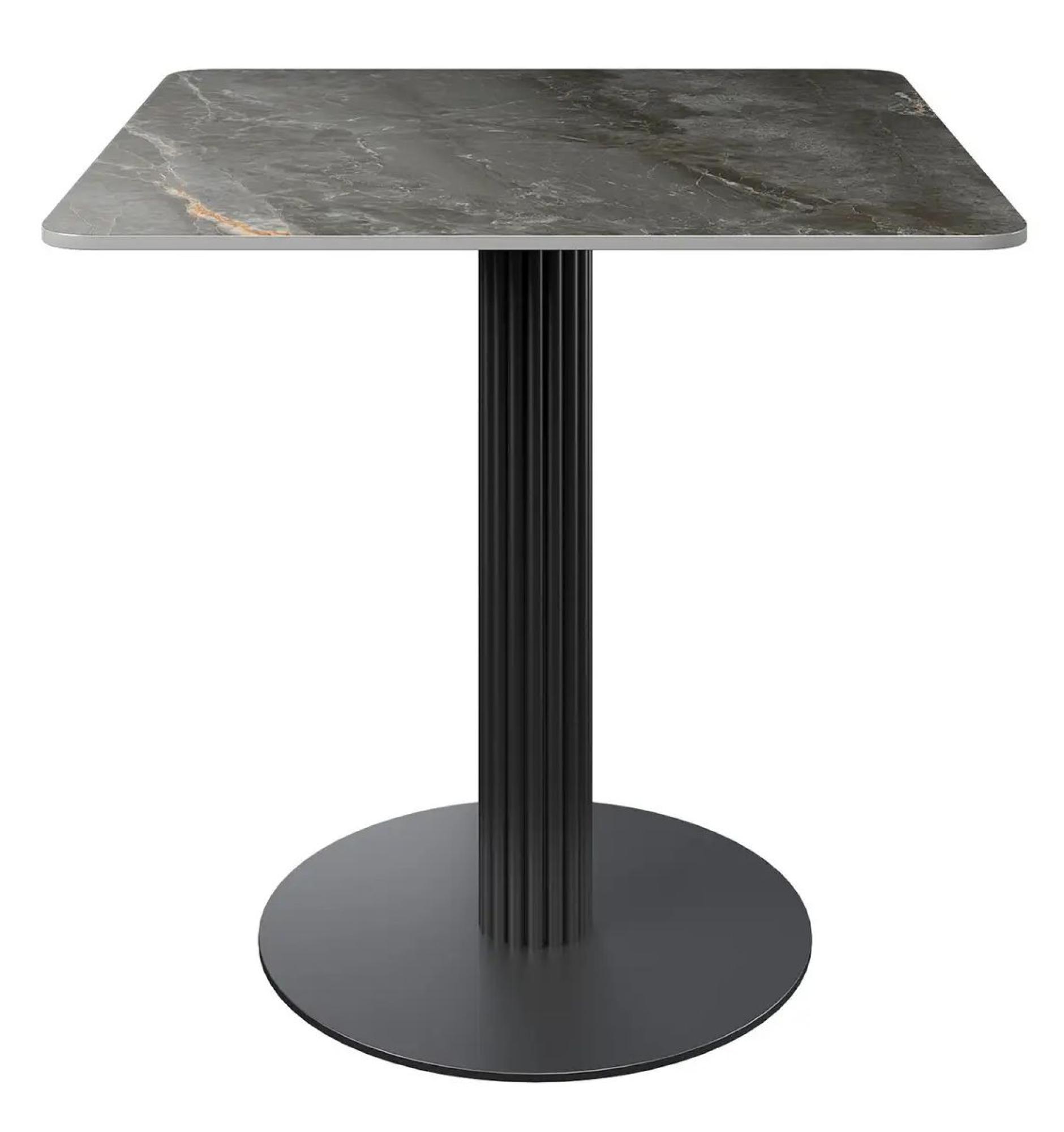 Product photograph of Cartier 80cm Grey Ceramic Square Dining Table from Choice Furniture Superstore.