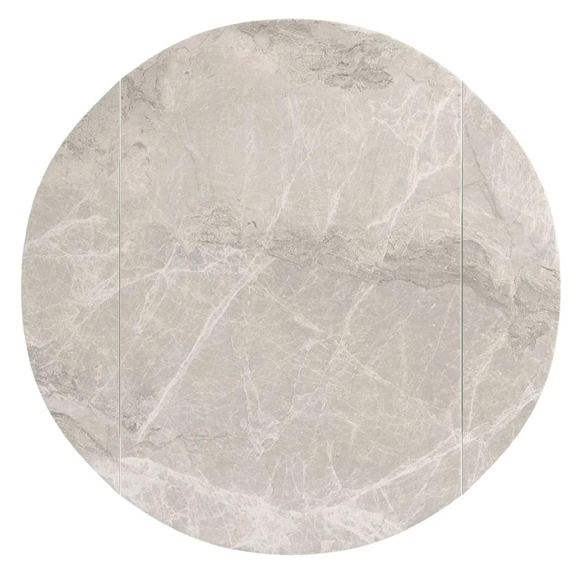 Product photograph of Alonso Light Grey Ceramic Round Swivel Extending Dining Table - 85cm-135cm from Choice Furniture Superstore.