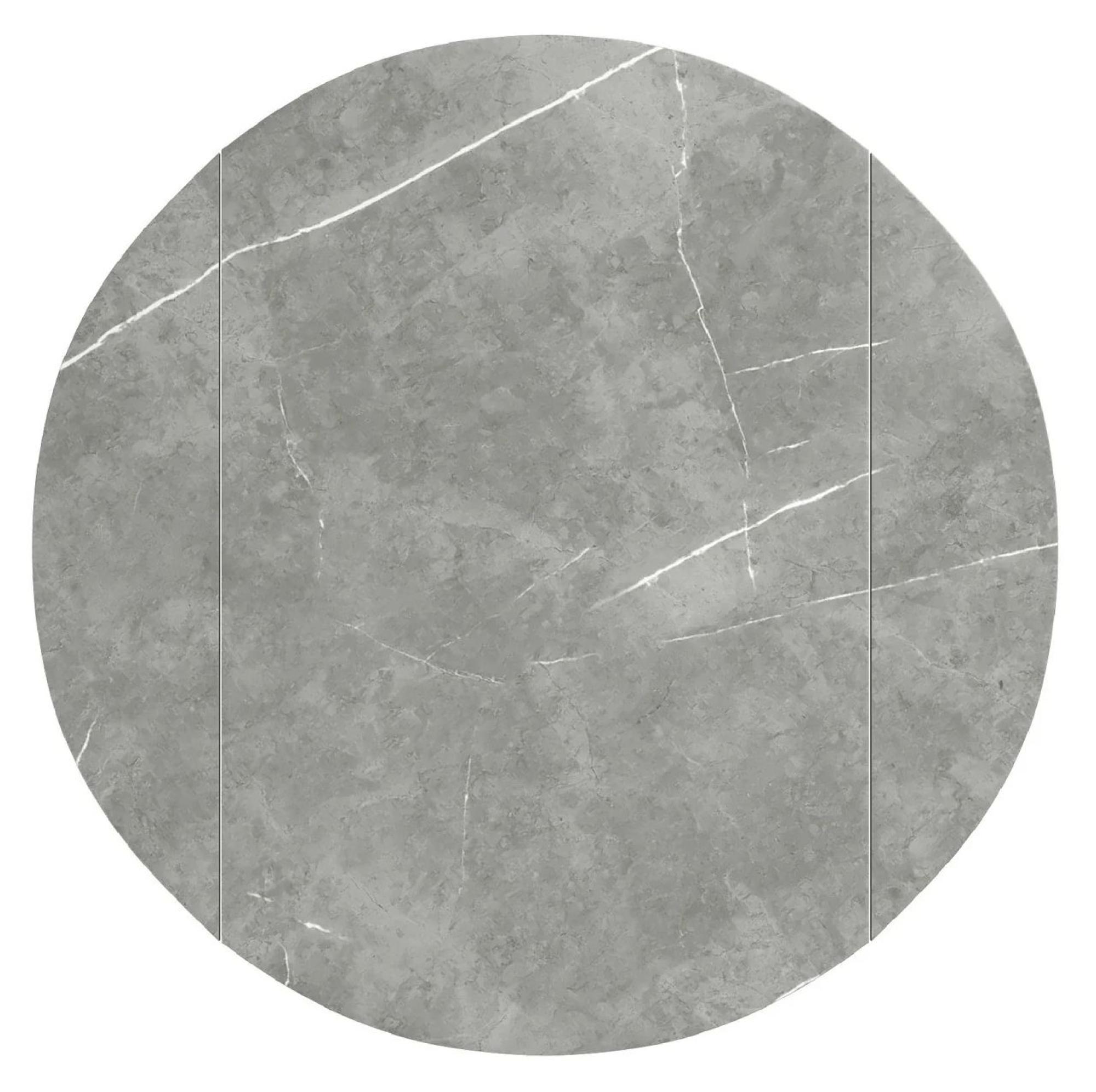 Product photograph of Alonso Grey Ceramic Round Swivel Extending Dining Table - 85cm-135cm from Choice Furniture Superstore.