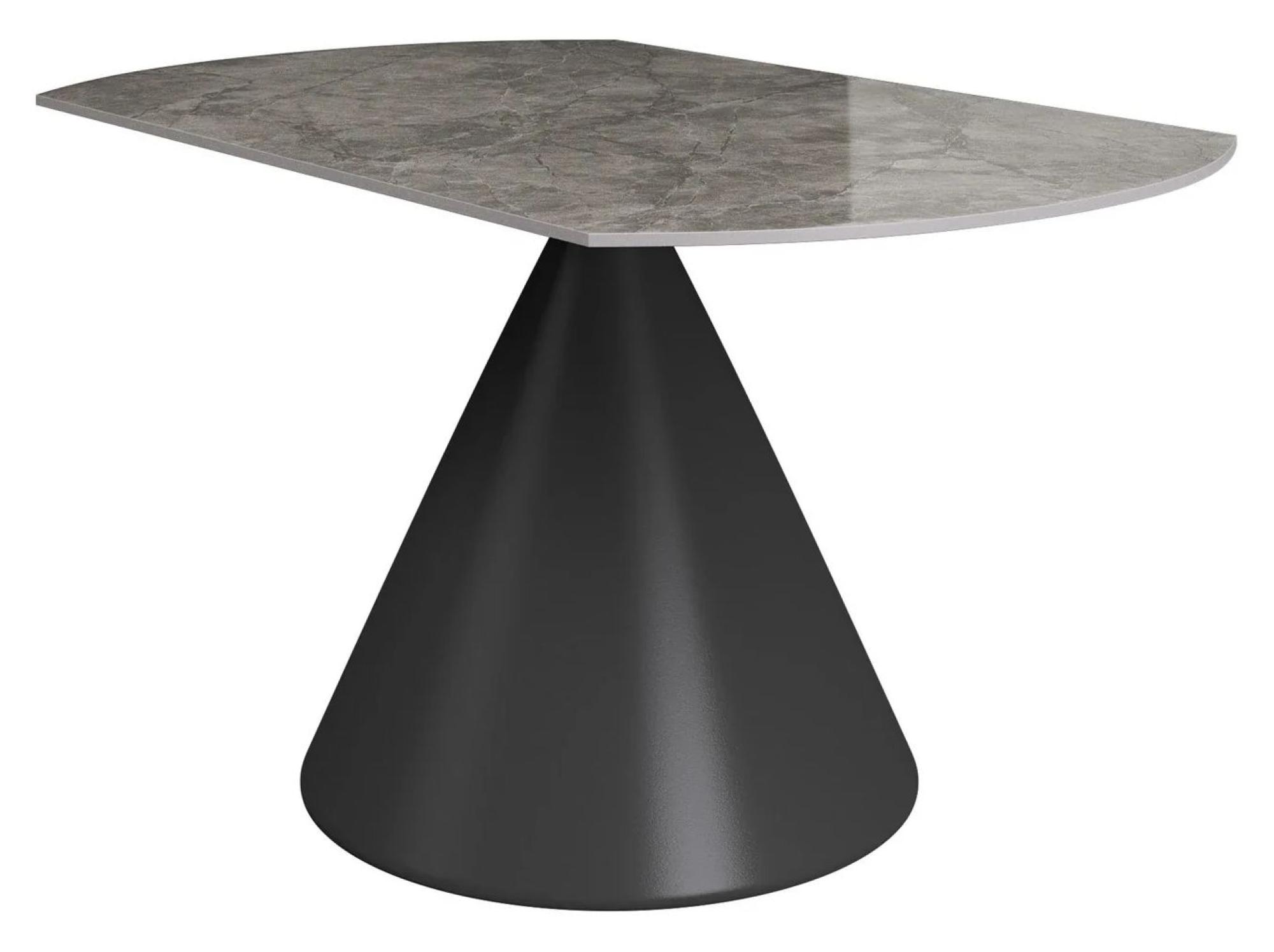 Product photograph of Alonso Gloss Grey Ceramic Round Swivel Extending Dining Table - 85cm-135cm from Choice Furniture Superstore.