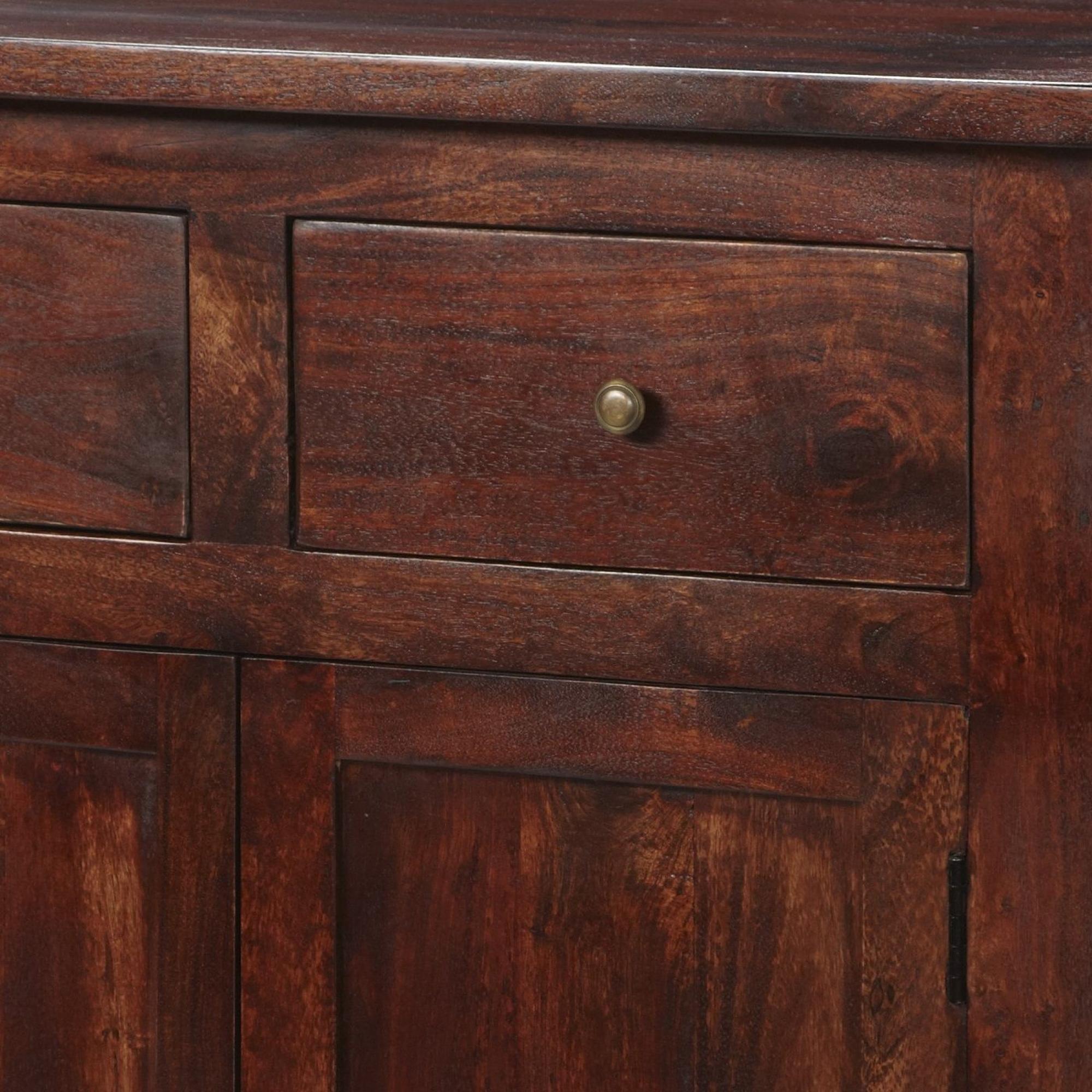 Product photograph of Jaipur Dark Wood 90cm Small Sideboard from Choice Furniture Superstore.